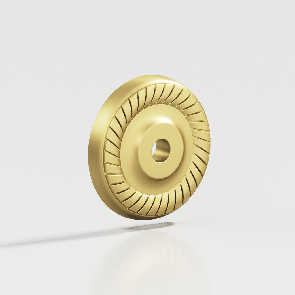 Colonial Bronze Series 656 1.1875" Round Roped Backplate Matte Satin Brass / 1.1875"