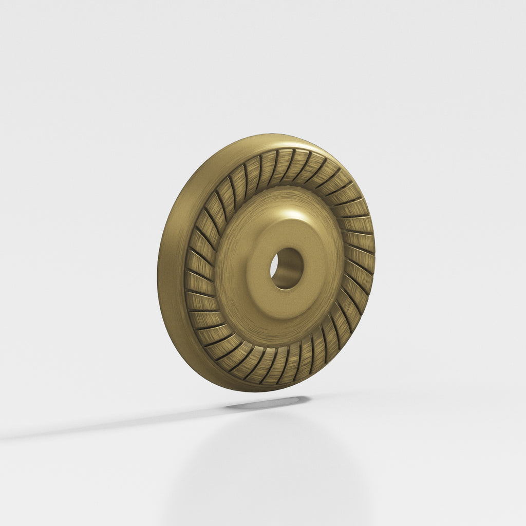 Colonial Bronze Series 656 1.1875" Round Roped Backplate Matte Antique Satin Brass / 1.1875"