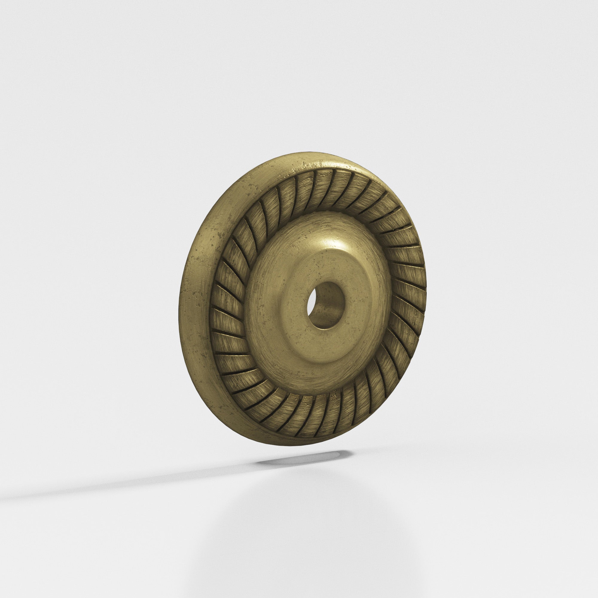 Colonial Bronze Series 658 1.625" Round Roped Backplate Distressed Antique Brass / 1.625"