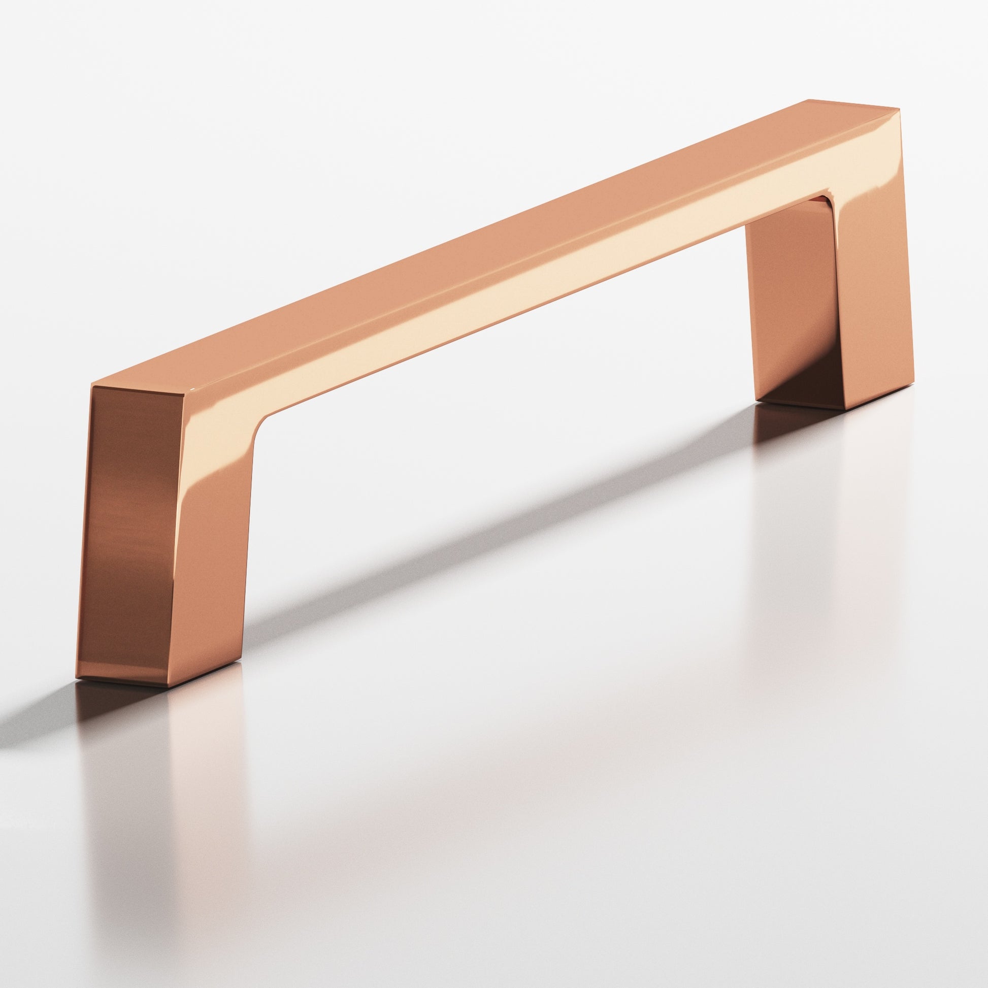 Colonial Bronze Series 741 4" Rectangular Cabinet Pull With Tapered Square Legs Polished Copper / 4"