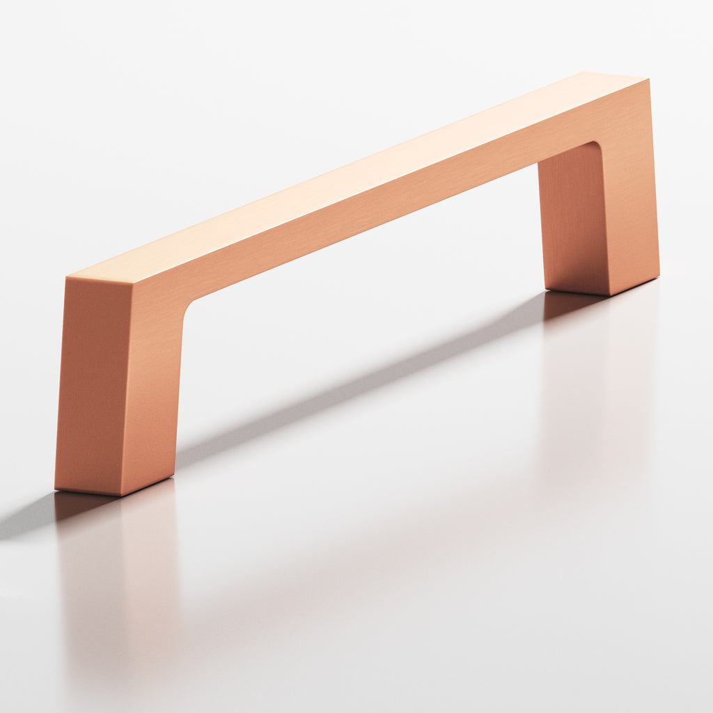 Colonial Bronze Series 741 4" Rectangular Cabinet Pull With Tapered Square Legs Matte Satin Copper / 4"