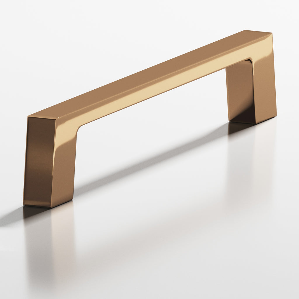 Colonial Bronze Series 741 3" Rectangular Cabinet Pull With Tapered Square Legs Polished Bronze / 3"
