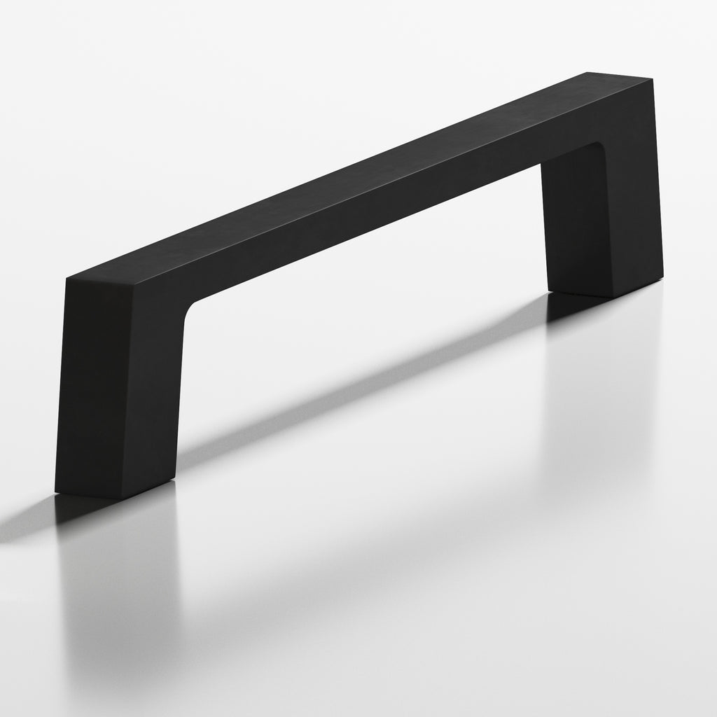 Colonial Bronze Series 741 4" Rectangular Cabinet Pull With Tapered Square Legs Matte Satin Black / 4"