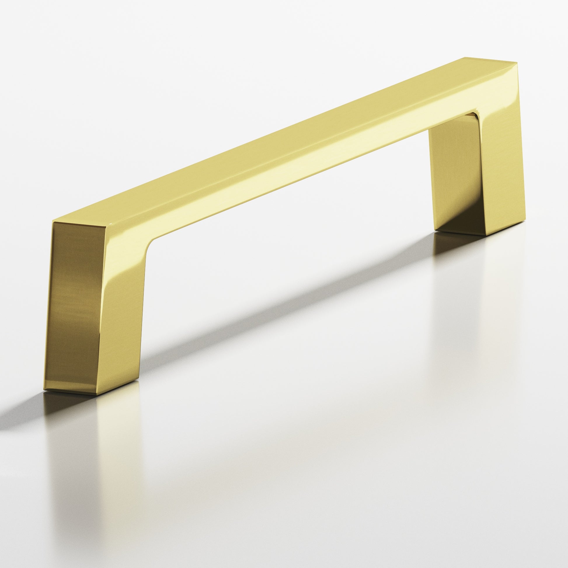 Colonial Bronze Series 661 3.875" Rectangular Cabinet Pull With Tapered Square Legs Unlacquered Polished Brass / 3.875"