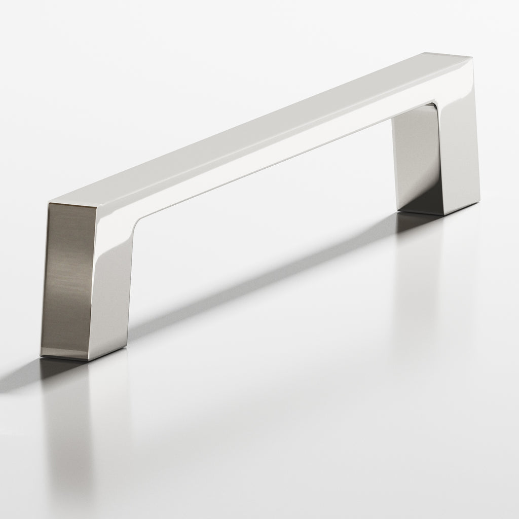 Colonial Bronze Series 741 4" Rectangular Cabinet Pull With Tapered Square Legs Polished Nickel / 4"
