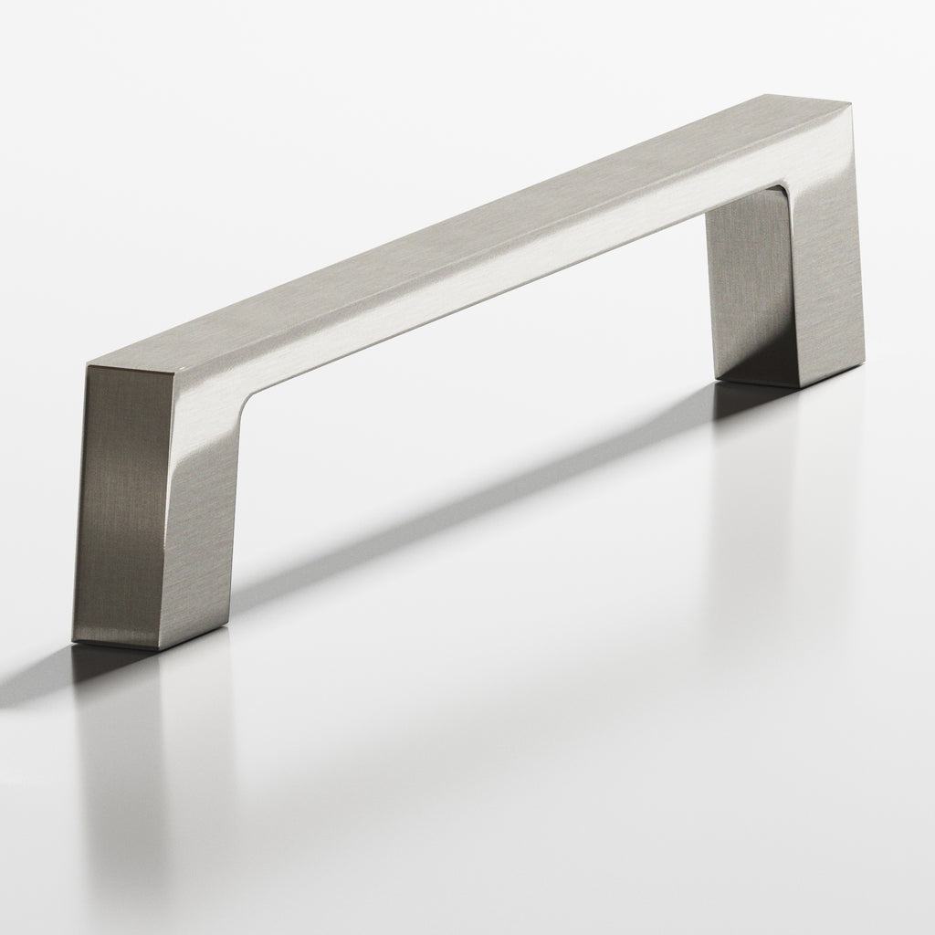 Colonial Bronze Series 661 4" Rectangular Cabinet Pull With Tapered Square Legs Nickel Stainless / 4"