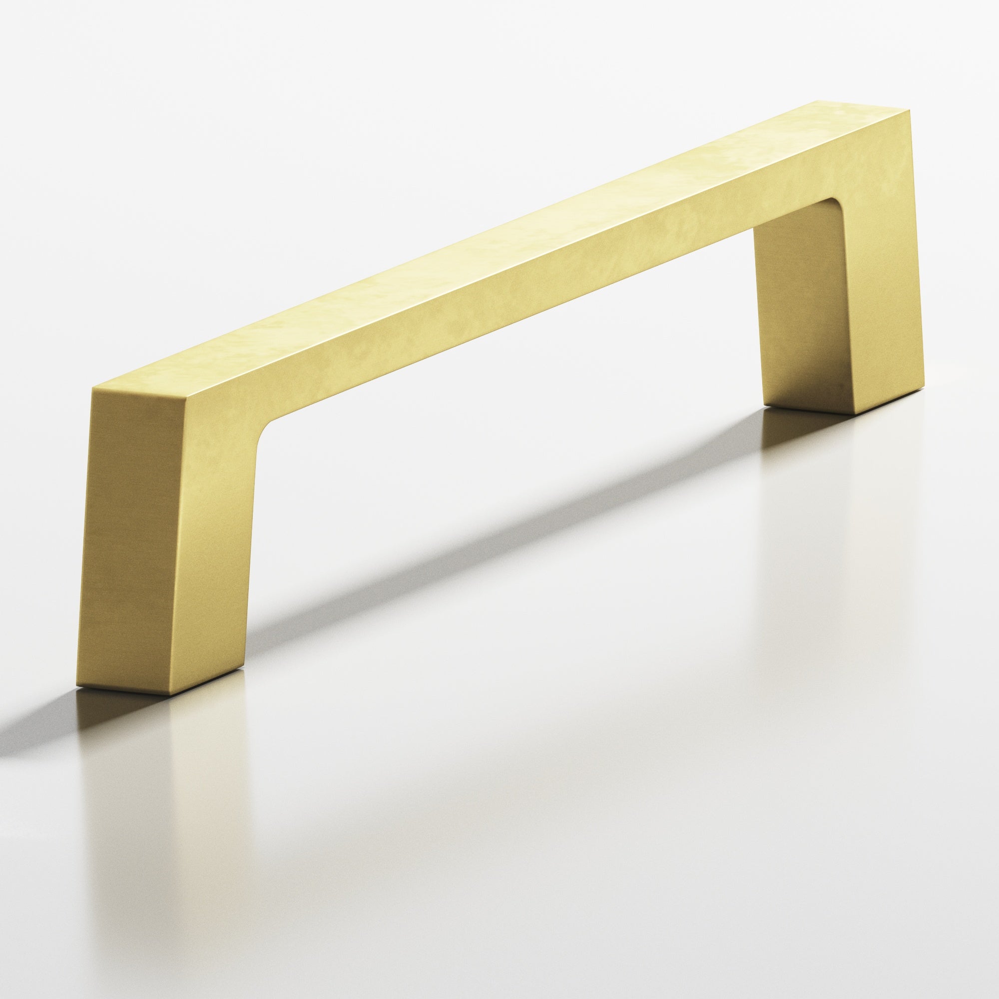 Colonial Bronze Series 661 4" Rectangular Cabinet Pull With Tapered Square Legs Matte Satin Brass / 4"