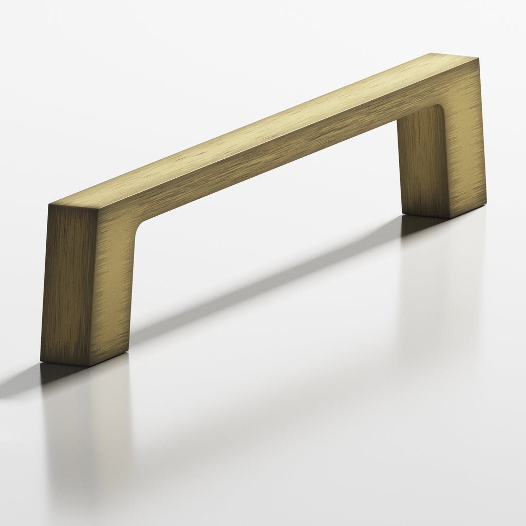 Colonial Bronze Series 741 4" Rectangular Cabinet Pull With Tapered Square Legs Matte Antique Satin Brass / 4"