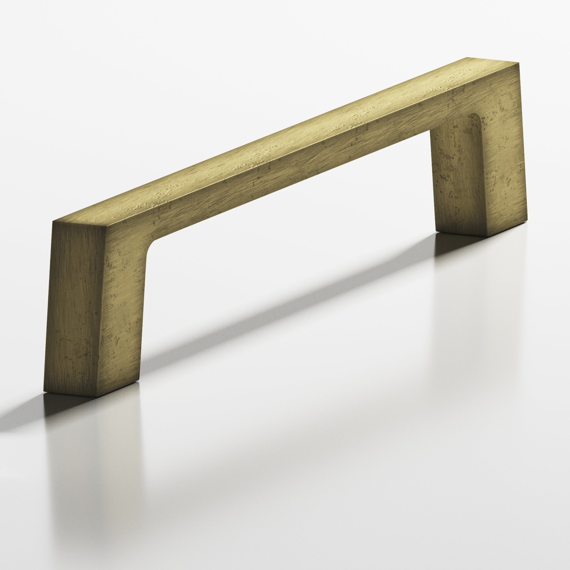 Colonial Bronze Series 661 3" Rectangular Cabinet Pull With Tapered Square Legs Distressed Antique Brass / 3"