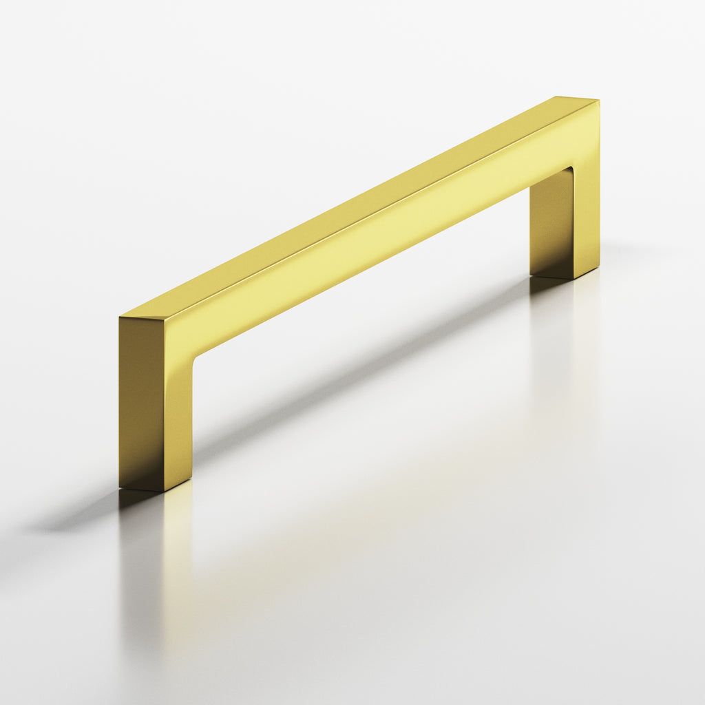 Colonial Bronze Series 667 8" Rectangular Cabinet Pull With Rectangular Legs French Gold / 8"