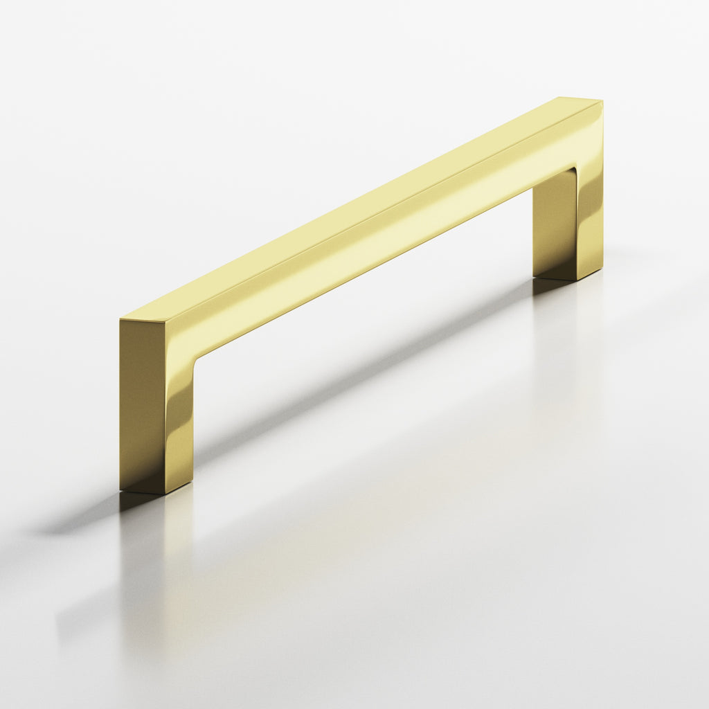 Colonial Bronze Series 667 4" Rectangular Cabinet Pull With Rectangular Legs Polished Brass / 4"