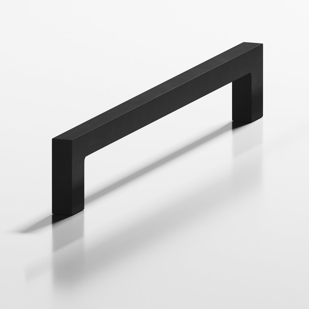 Colonial Bronze Series 667 5" Rectangular Cabinet Pull With Rectangular Legs Matte Satin Black / 5"