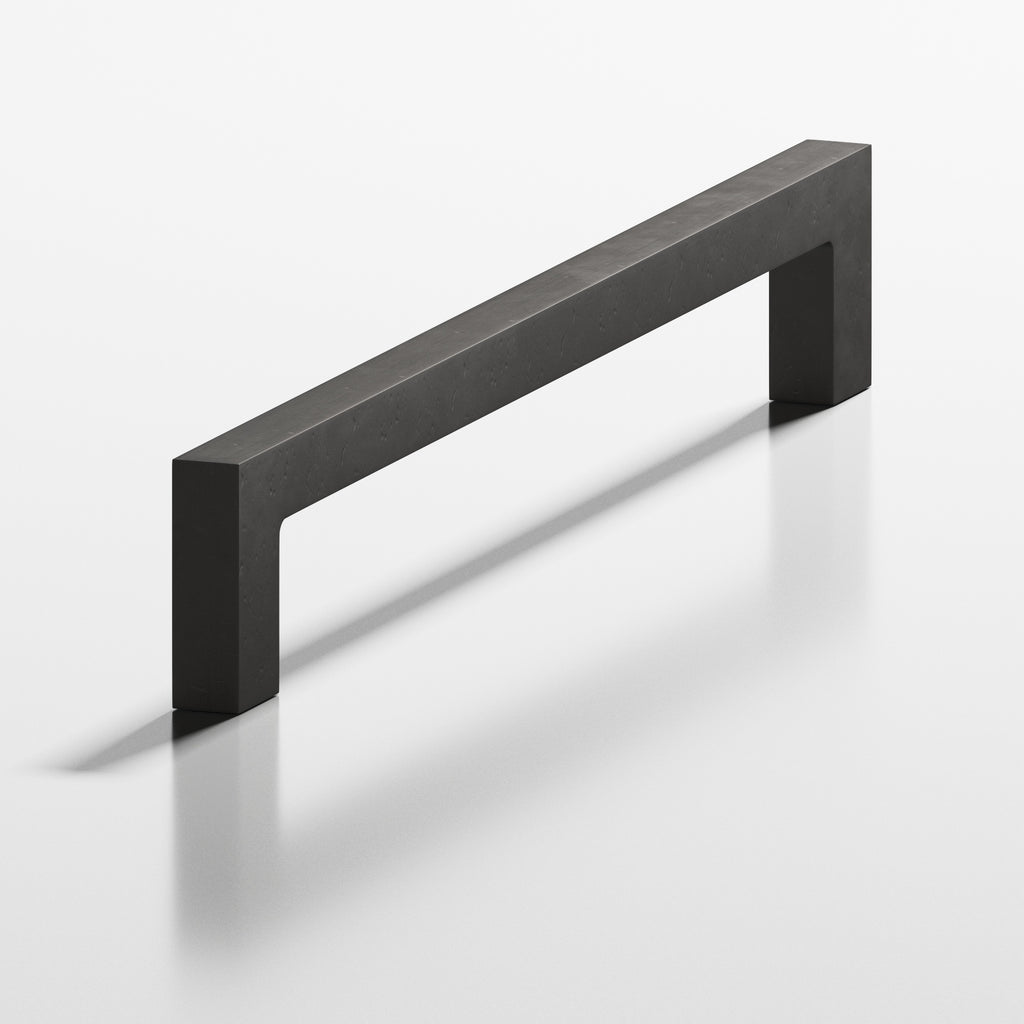 Colonial Bronze Series 667 5" Rectangular Cabinet Pull With Rectangular Legs Distressed Satin Black / 5"