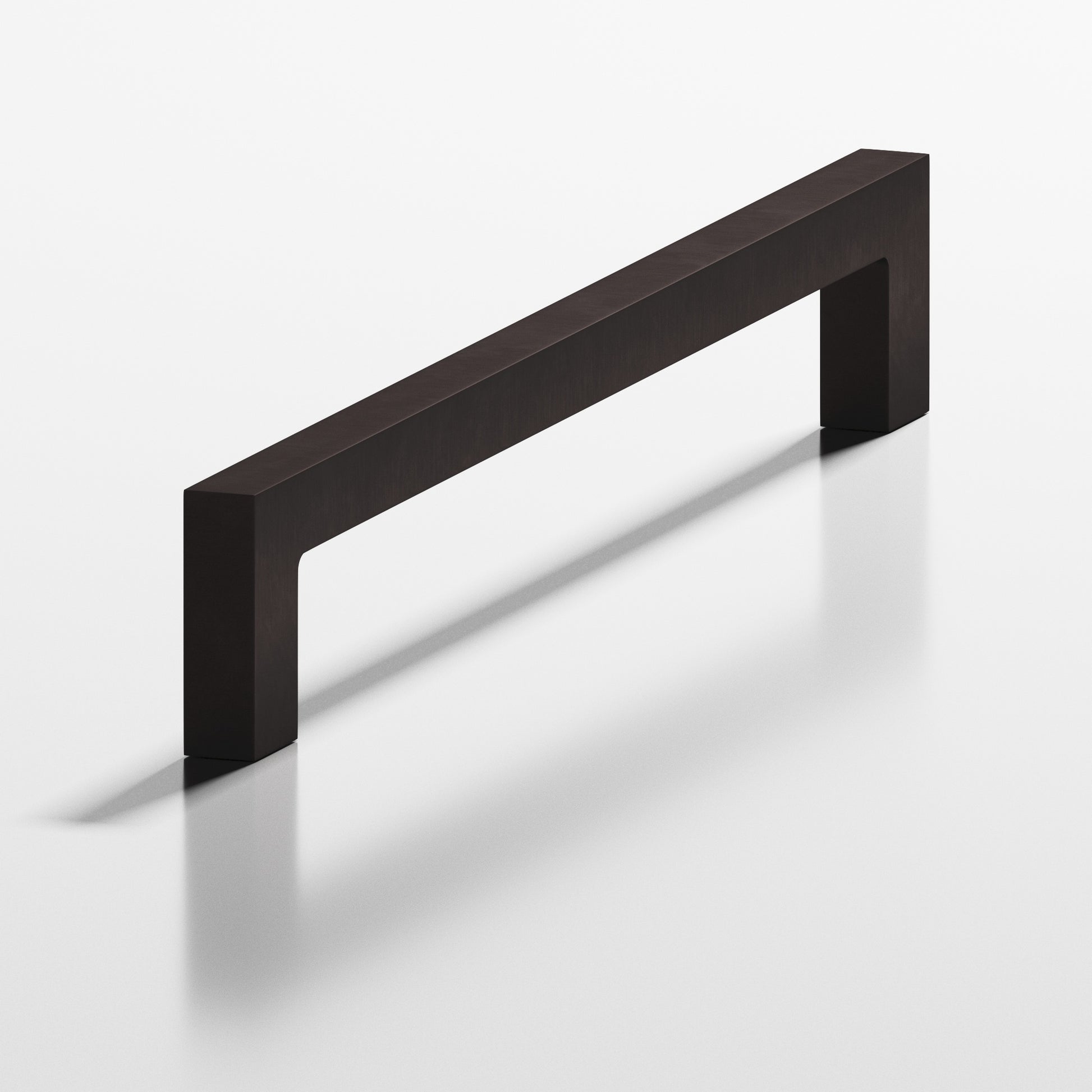 Colonial Bronze Series 667 10" Rectangular Cabinet Pull With Rectangular Legs Matte Dark Statuary Bronze / 10"