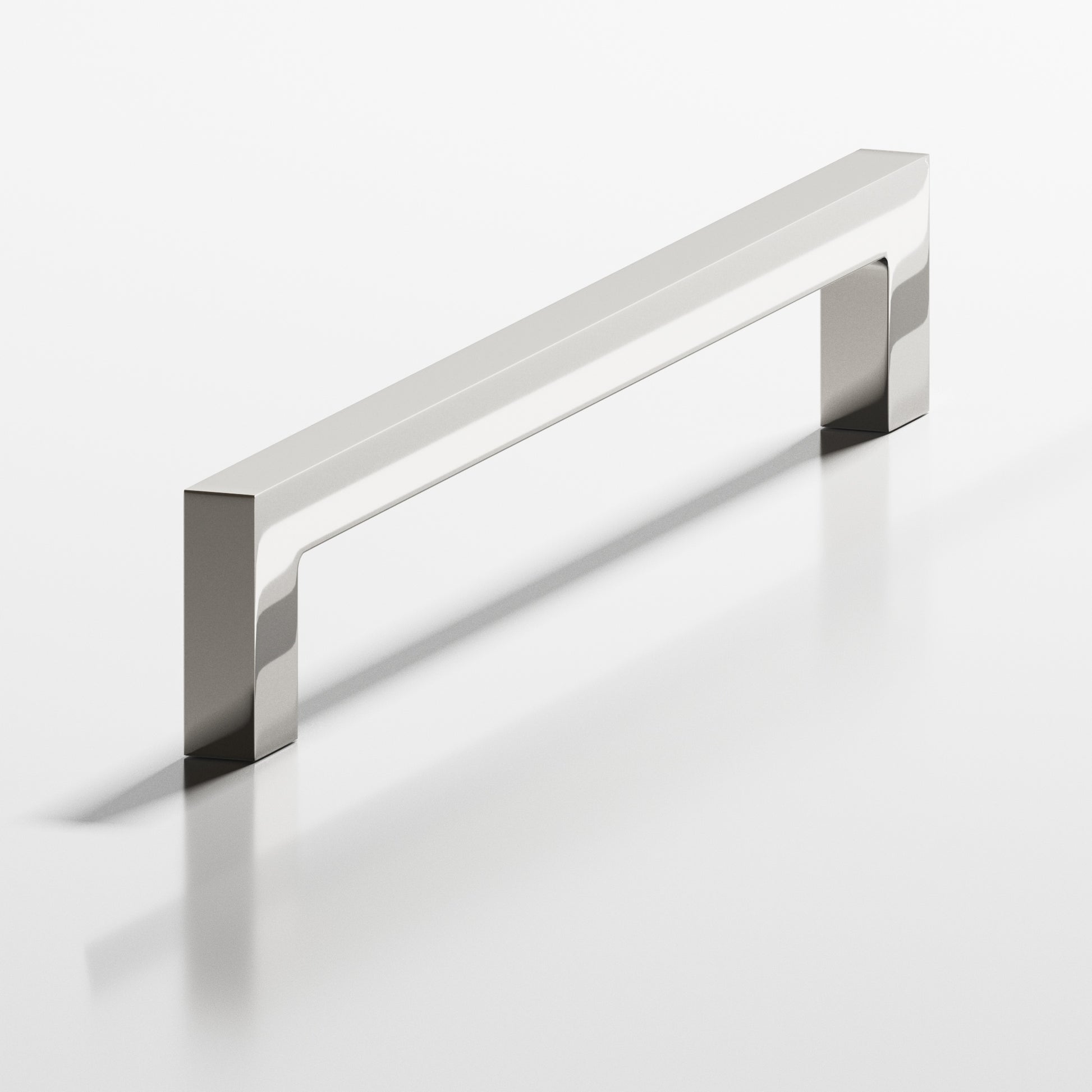 Colonial Bronze Series 667 8" Rectangular Cabinet Pull With Rectangular Legs Polished Nickel / 8"