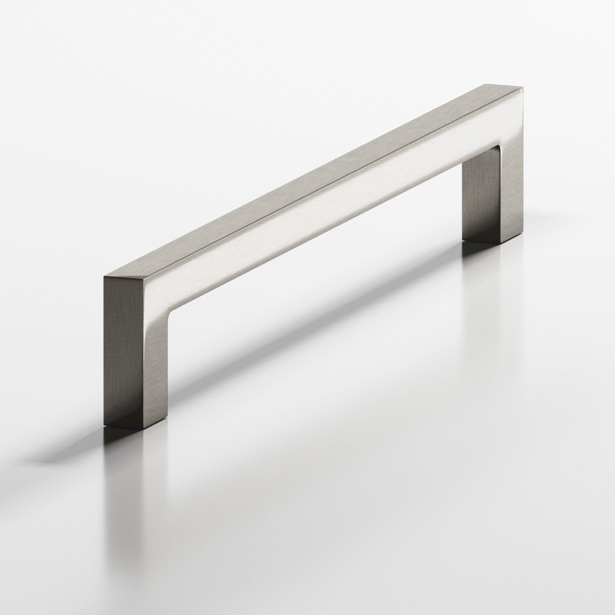 Colonial Bronze Series 667 8" Rectangular Cabinet Pull With Rectangular Legs Nickel Stainless / 8"