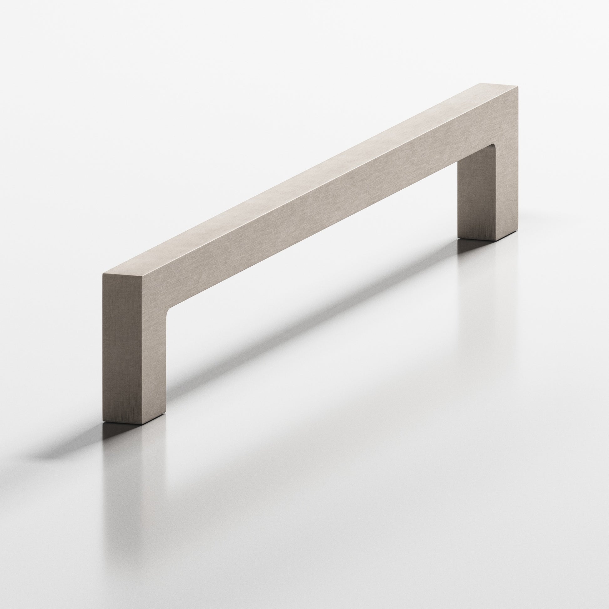 Colonial Bronze Series 667 8" Rectangular Cabinet Pull With Rectangular Legs Matte Satin Nickel / 8"