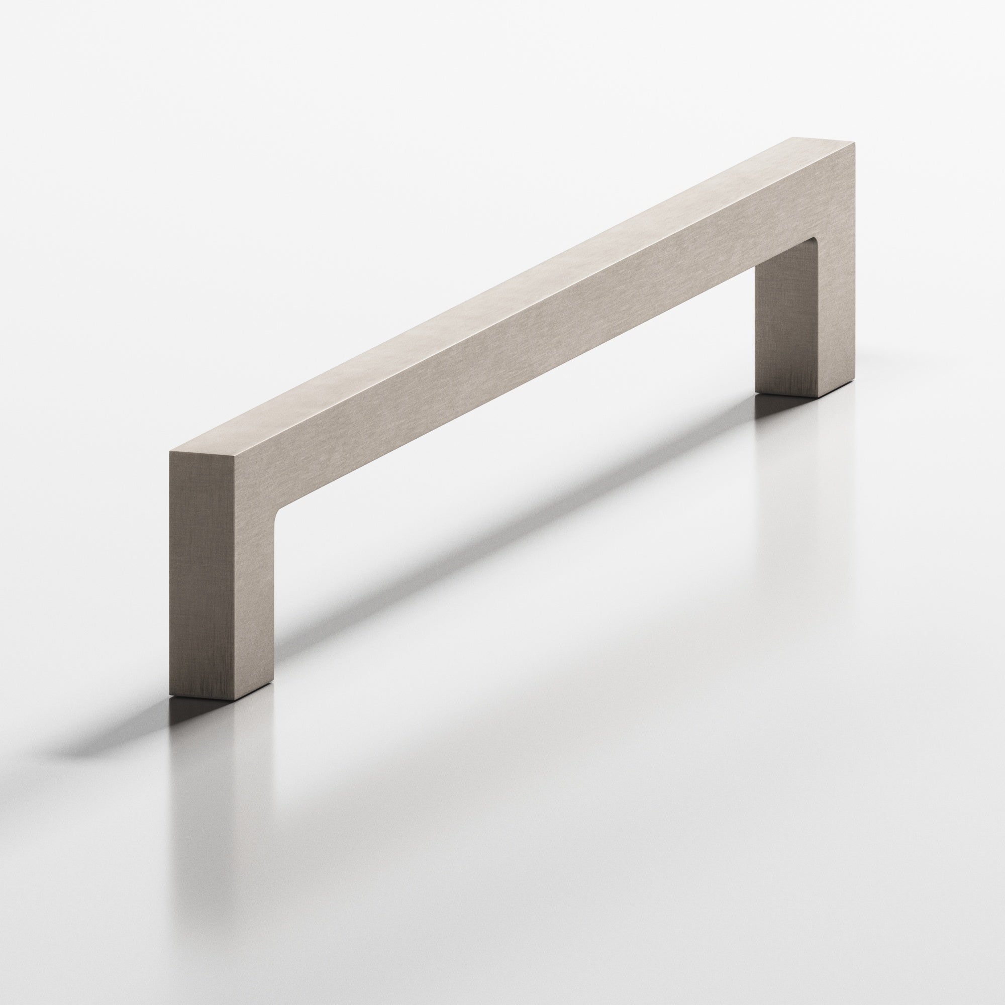 Colonial Bronze Series 667 8" Rectangular Cabinet Pull With Rectangular Legs Matte Satin Nickel / 8"