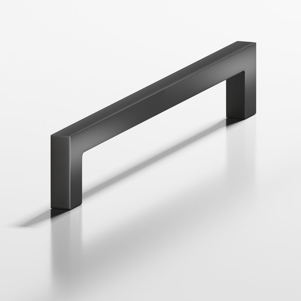 Colonial Bronze Series 667 4" Rectangular Cabinet Pull With Rectangular Legs Matte Graphite / 4"