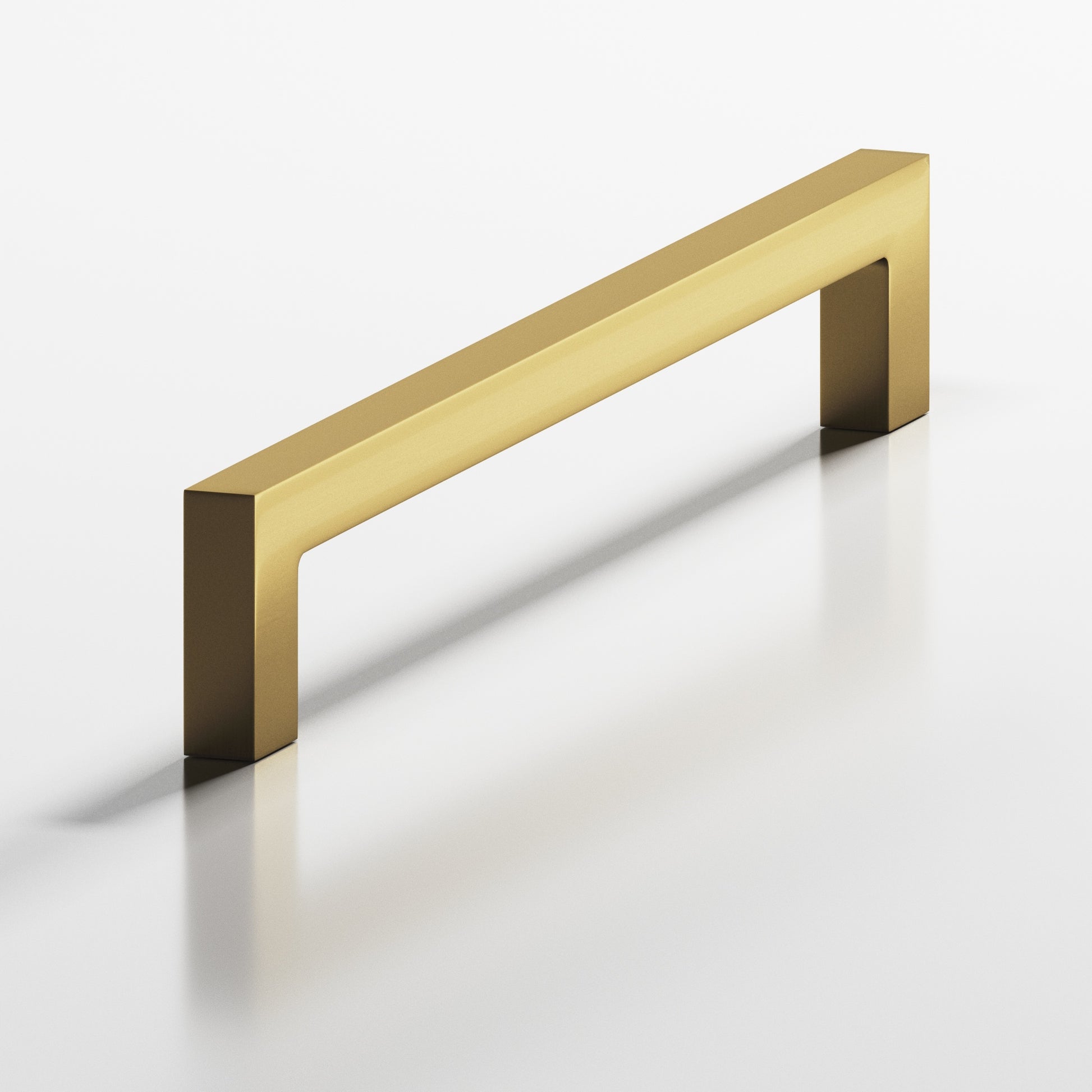 Colonial Bronze Series 667 4" Rectangular Cabinet Pull With Rectangular Legs Unlacquered Satin Brass / 4"