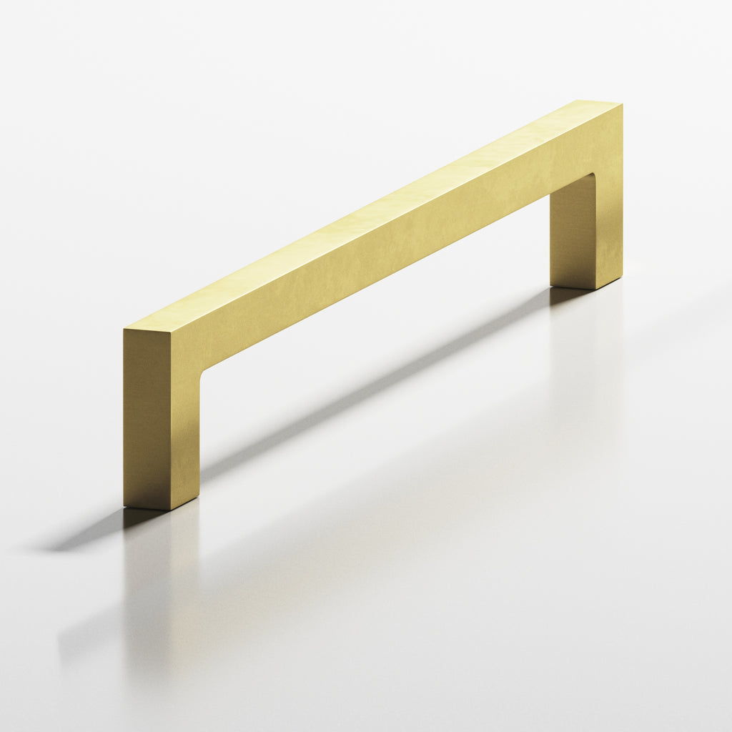 Colonial Bronze Series 667 5" Rectangular Cabinet Pull With Rectangular Legs Matte Satin Brass / 5"