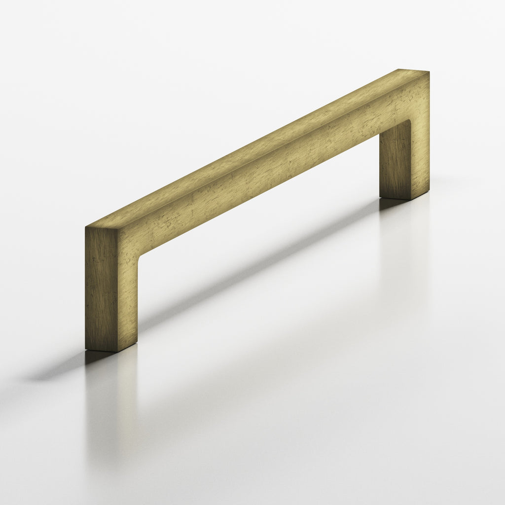Colonial Bronze Series 667 6" Rectangular Cabinet Pull With Rectangular Legs Distressed Antique Brass / 6"