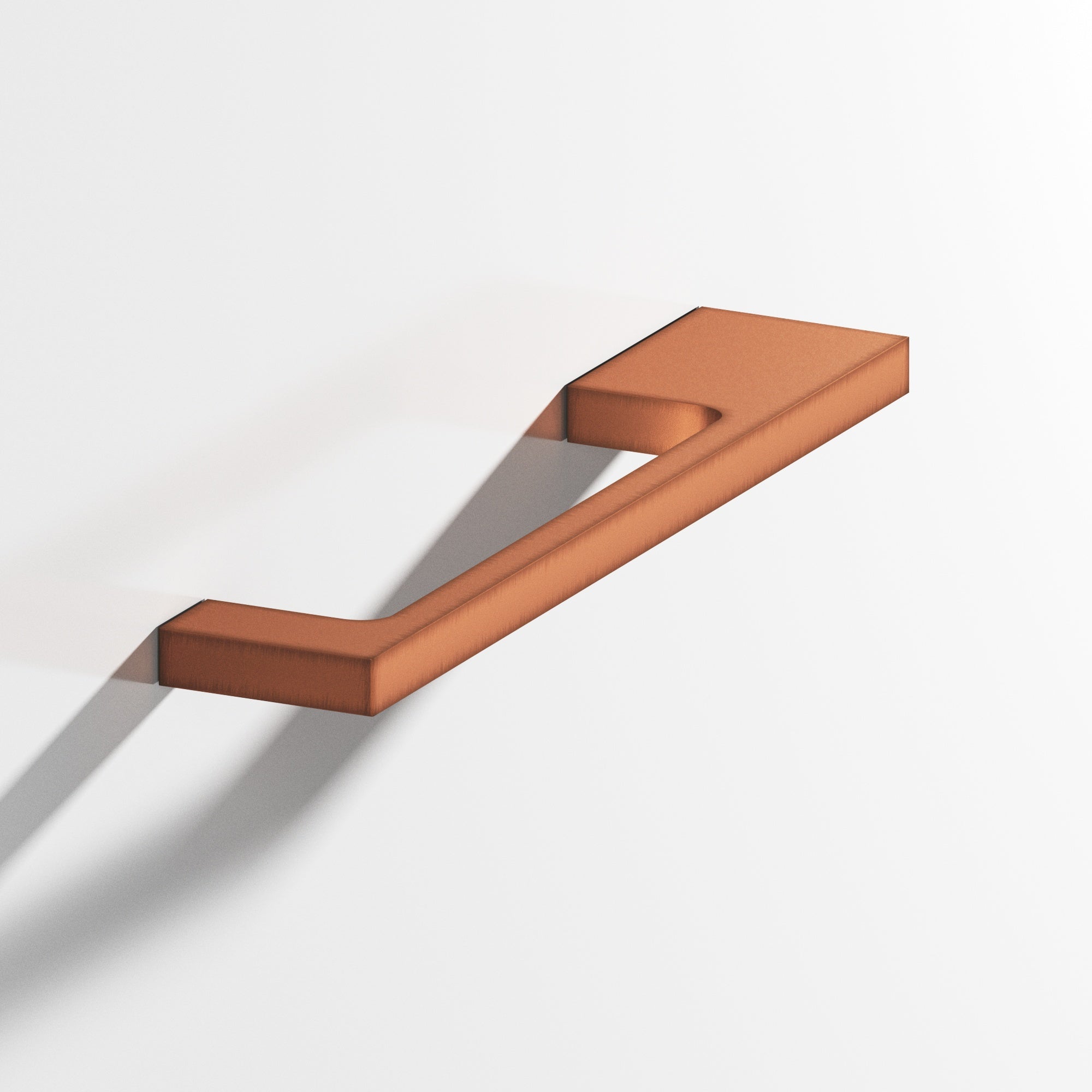 Colonial Bronze Series 668 8" Rectangular Cabinet Pull With Unequal-Width Rectangular Legs Matte Antique Copper / 8"