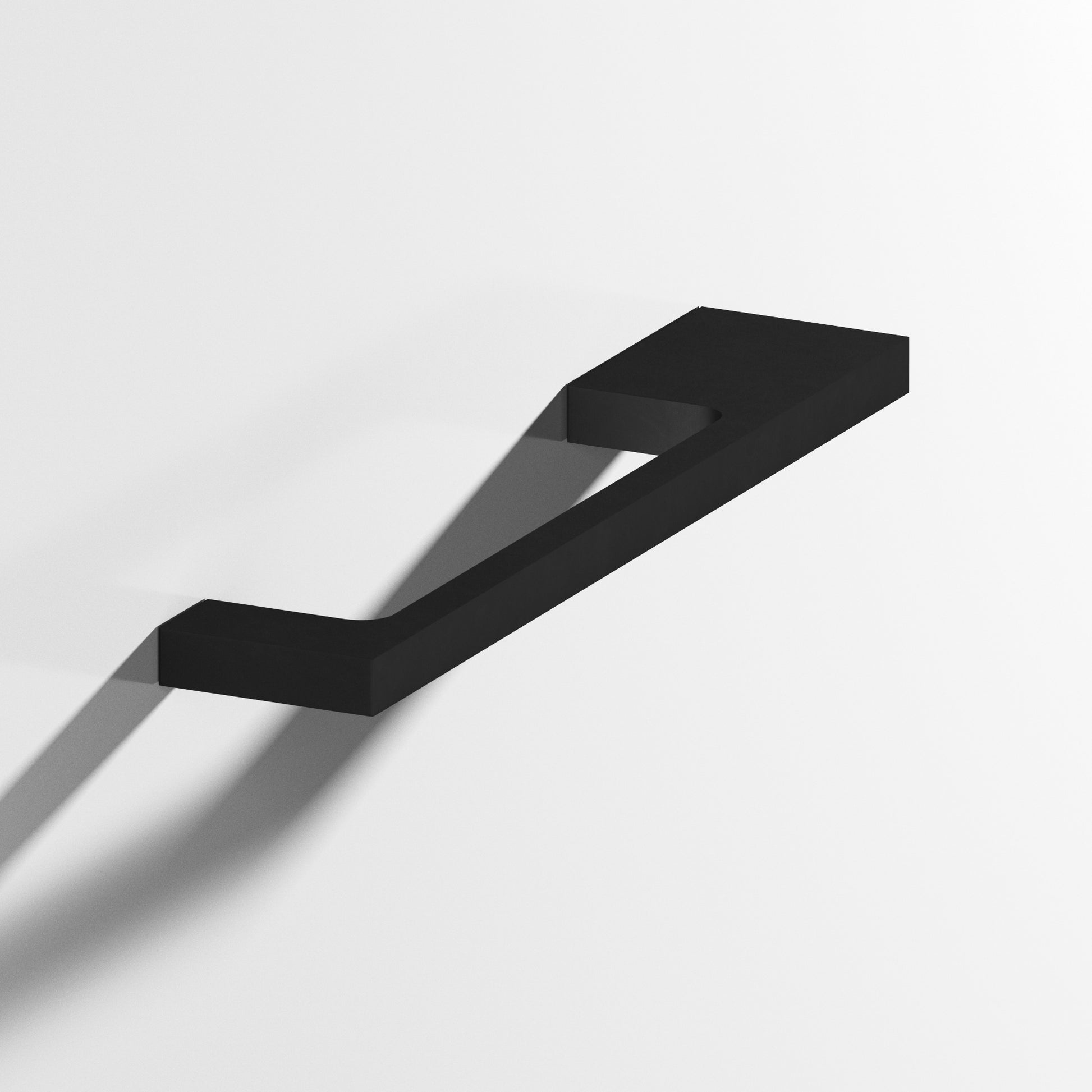 Colonial Bronze Series 668 10" Rectangular Cabinet Pull With Unequal-Width Rectangular Legs Matte Satin Black / 10"