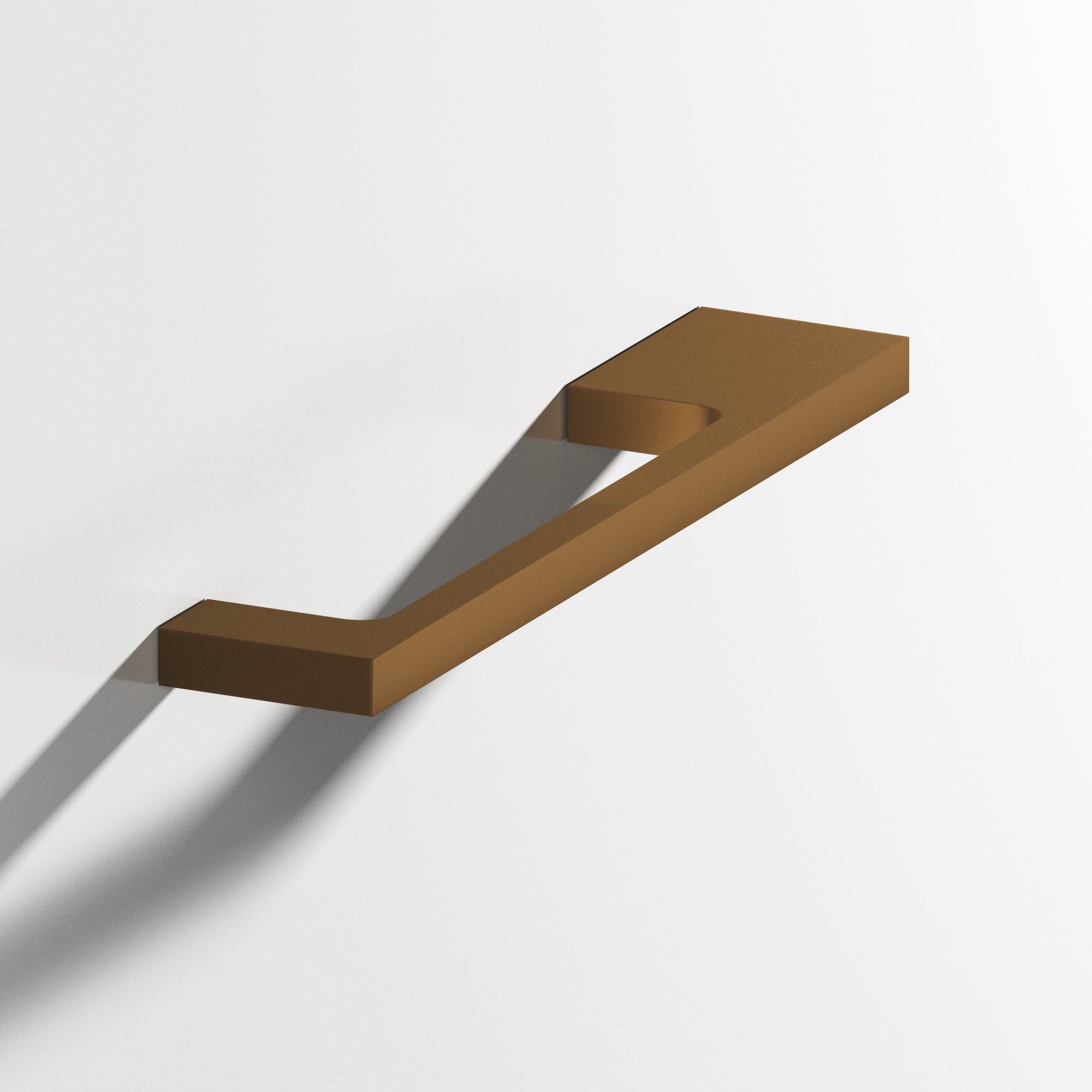 Colonial Bronze Series 668 4" Rectangular Cabinet Pull With Unequal-Width Rectangular Legs Matte Light Statuary Bronze / 4"