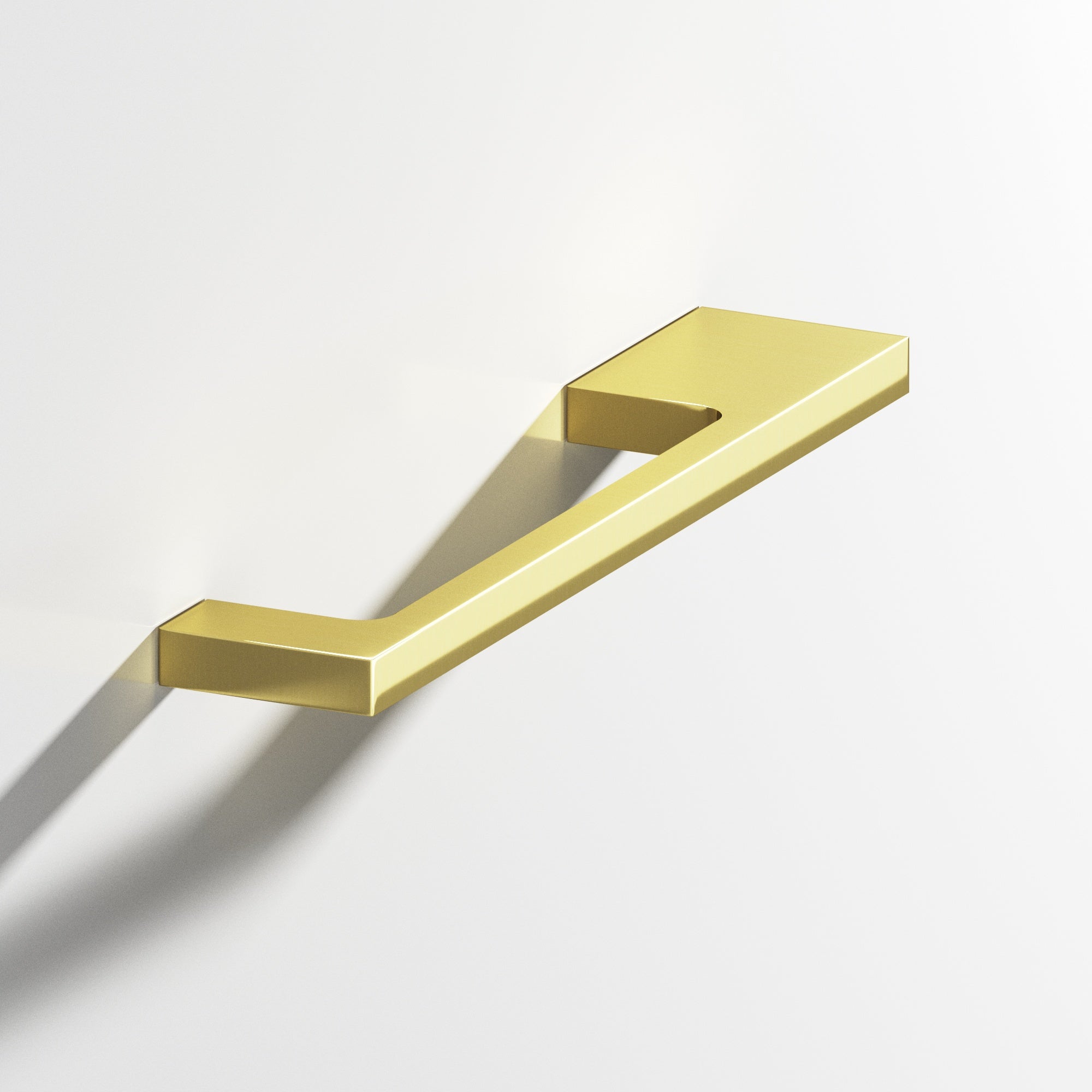 Colonial Bronze Series 668 6" Rectangular Cabinet Pull With Unequal-Width Rectangular Legs Unlacquered Polished Brass / 6"