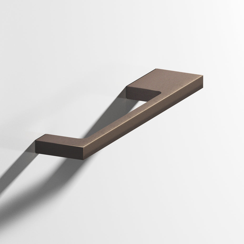 Colonial Bronze Series 668 6" Rectangular Cabinet Pull With Unequal-Width Rectangular Legs Dark Statuary Bronze / 6"