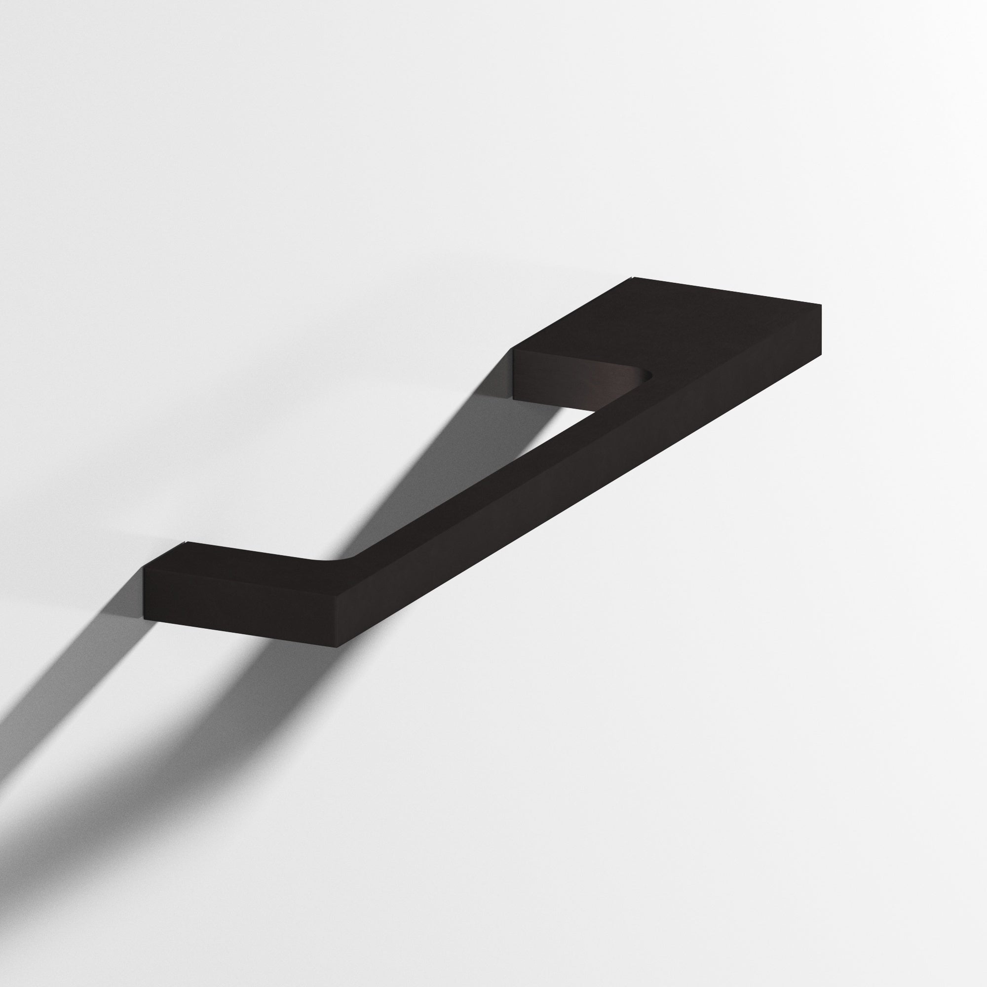 Colonial Bronze Series 668 4" Rectangular Cabinet Pull With Unequal-Width Rectangular Legs Matte Dark Statuary Bronze / 4"