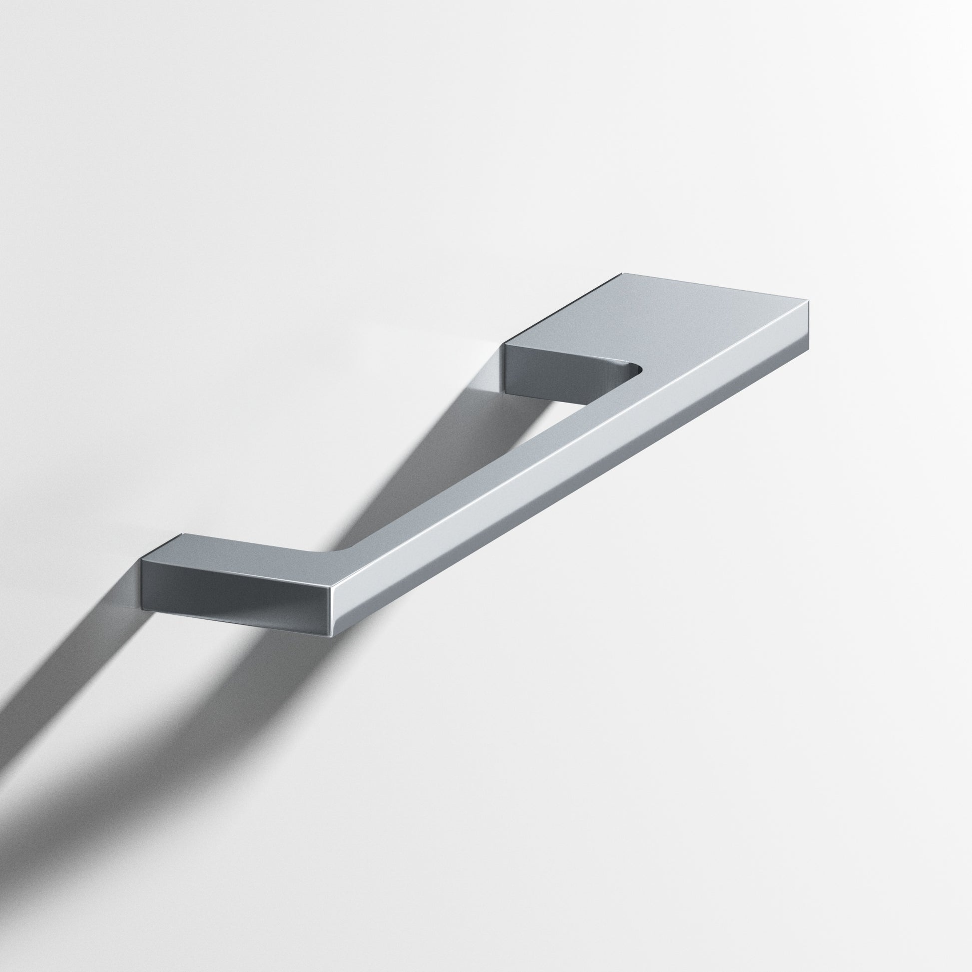 Colonial Bronze Series 668 10" Rectangular Cabinet Pull With Unequal-Width Rectangular Legs Polished Chrome / 10"