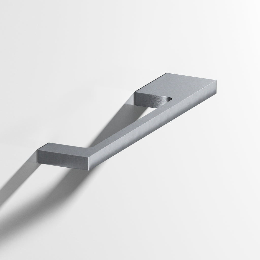 Colonial Bronze Series 668 8" Rectangular Cabinet Pull With Unequal-Width Rectangular Legs Satin Chrome / 8"