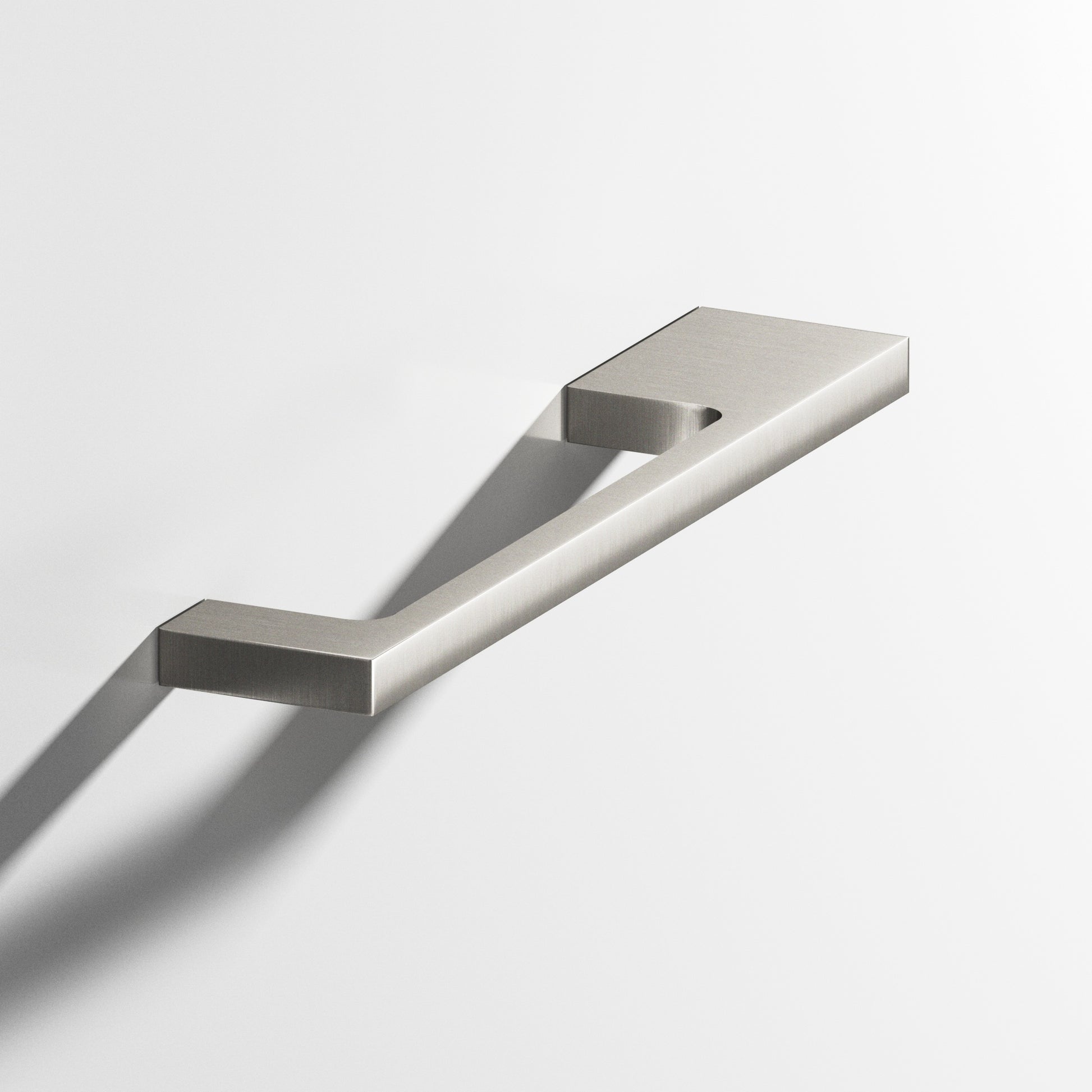 Colonial Bronze Series 668 6" Rectangular Cabinet Pull With Unequal-Width Rectangular Legs Satin Nickel / 6"