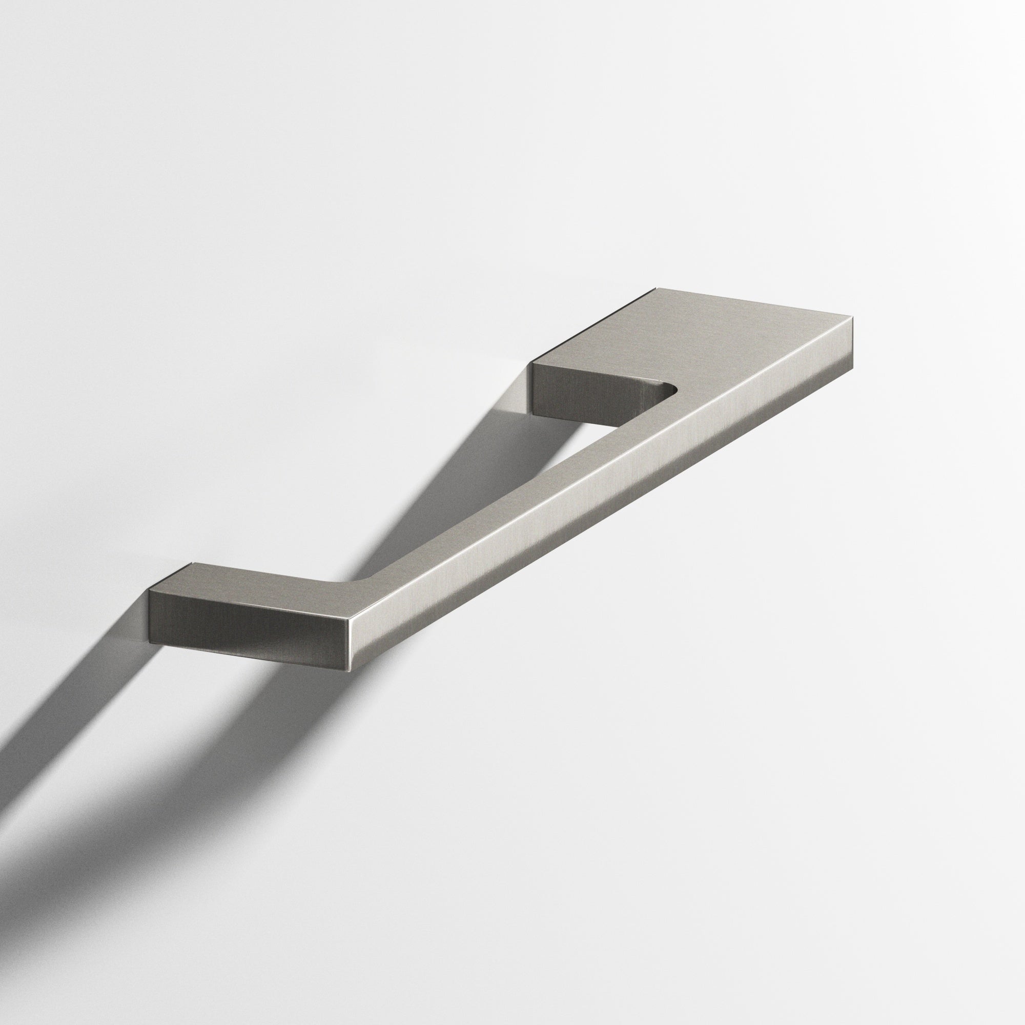 Colonial Bronze Series 668 5" Rectangular Cabinet Pull With Unequal-Width Rectangular Legs Nickel Stainless / 5"