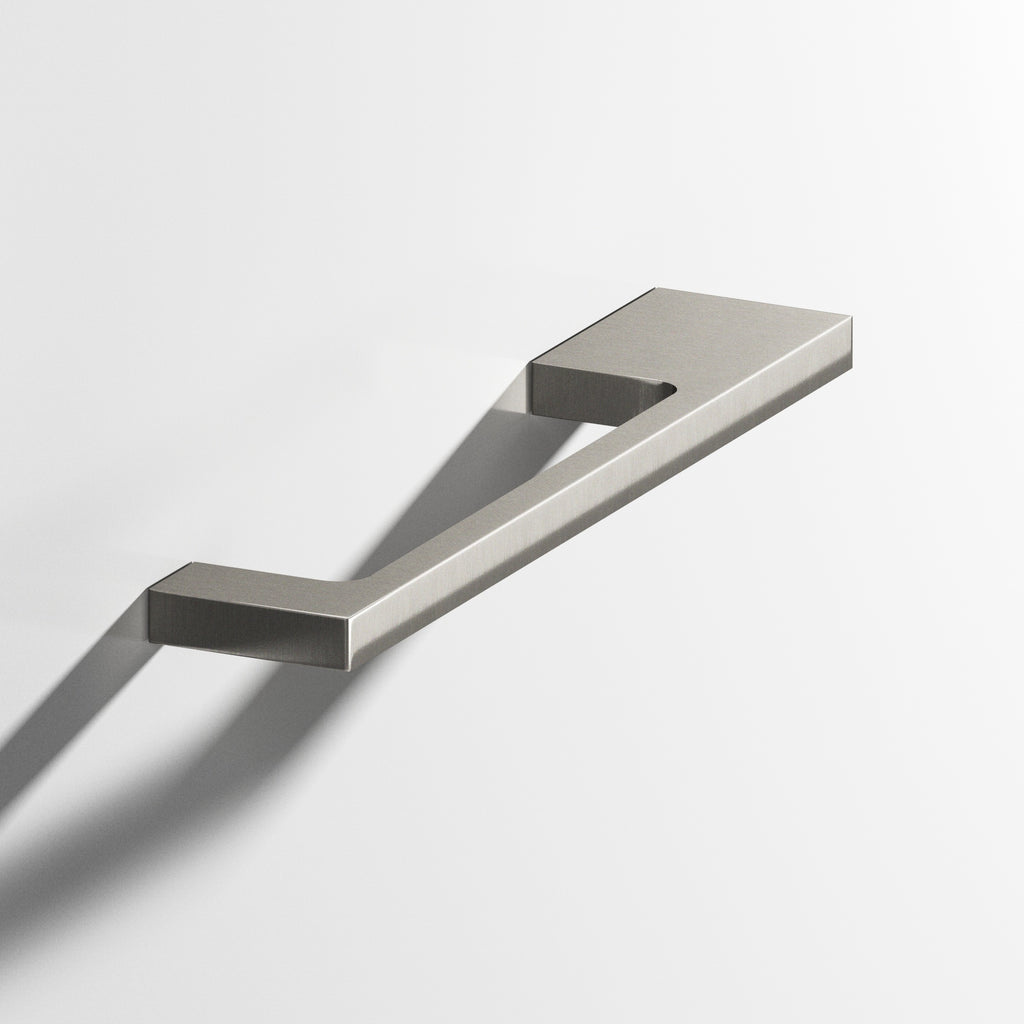 Colonial Bronze Series 668 4" Rectangular Cabinet Pull With Unequal-Width Rectangular Legs Nickel Stainless / 4"