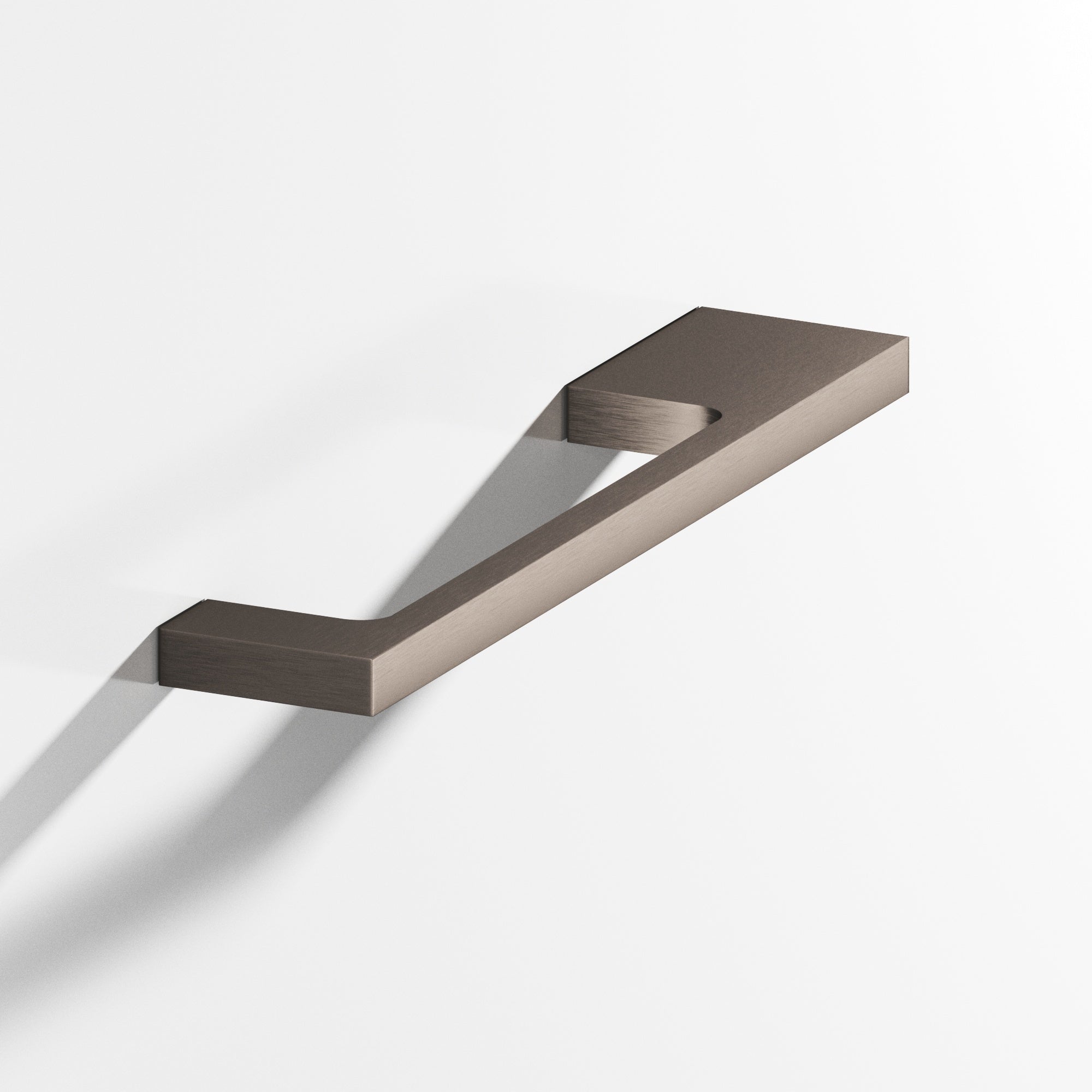 Colonial Bronze Series 668 2.5" Rectangular Cabinet Pull With Unequal-Width Rectangular Legs Pewter / 2.5"