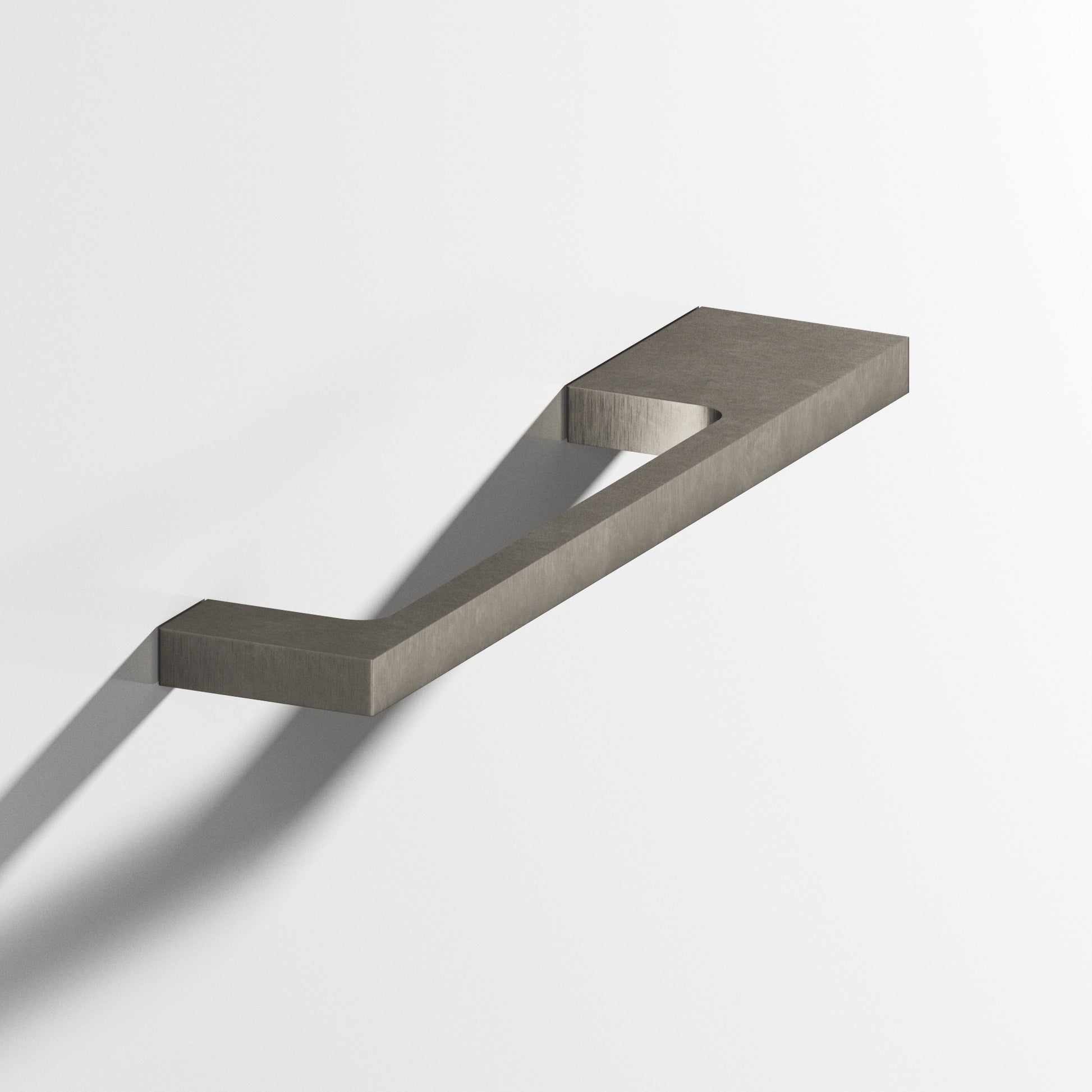 Colonial Bronze Series 668 8" Rectangular Cabinet Pull With Unequal-Width Rectangular Legs Matte Pewter / 8"