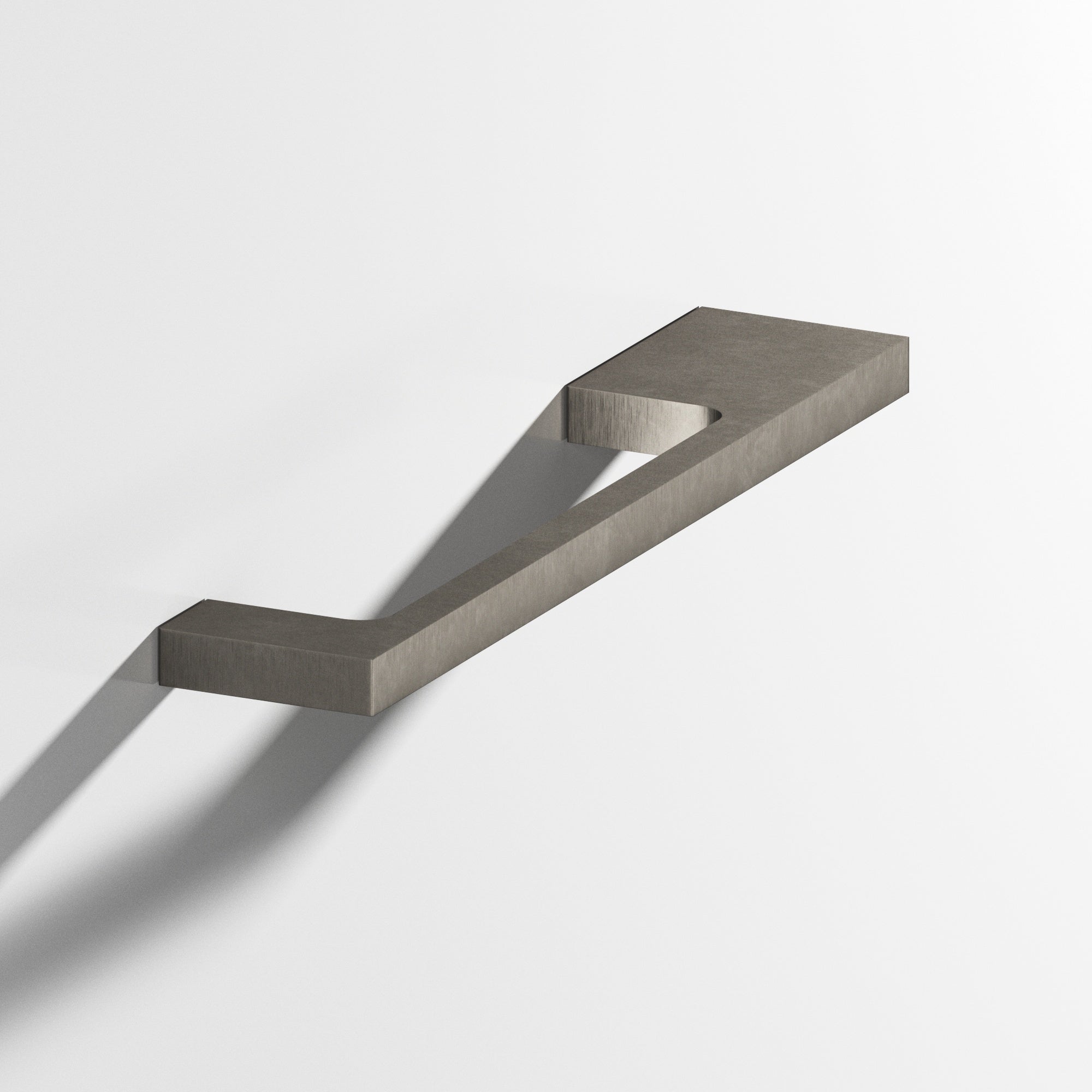 Colonial Bronze Series 668 8" Rectangular Cabinet Pull With Unequal-Width Rectangular Legs Matte Pewter / 8"