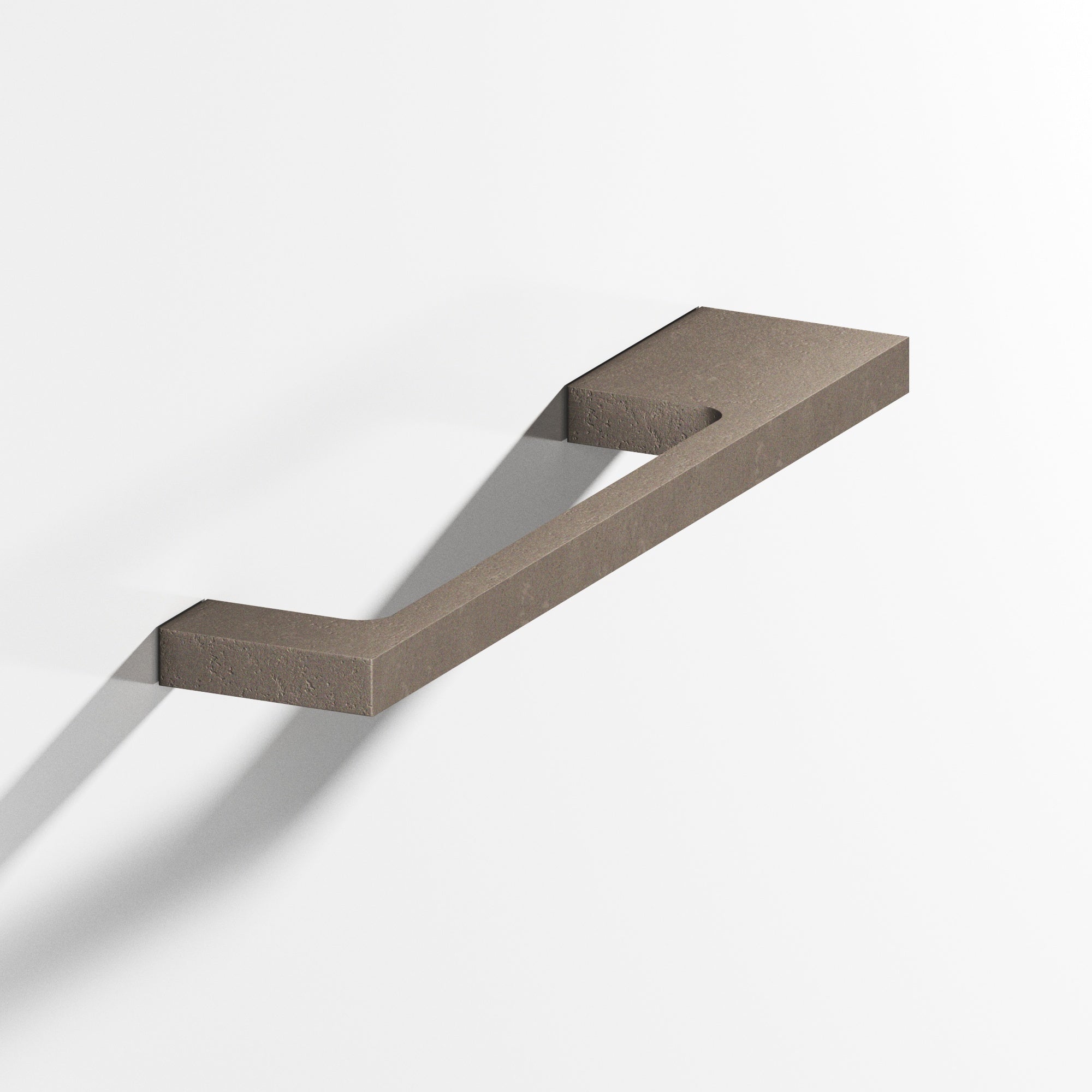 Colonial Bronze Series 668 10" Rectangular Cabinet Pull With Unequal-Width Rectangular Legs Distressed Pewter / 10"