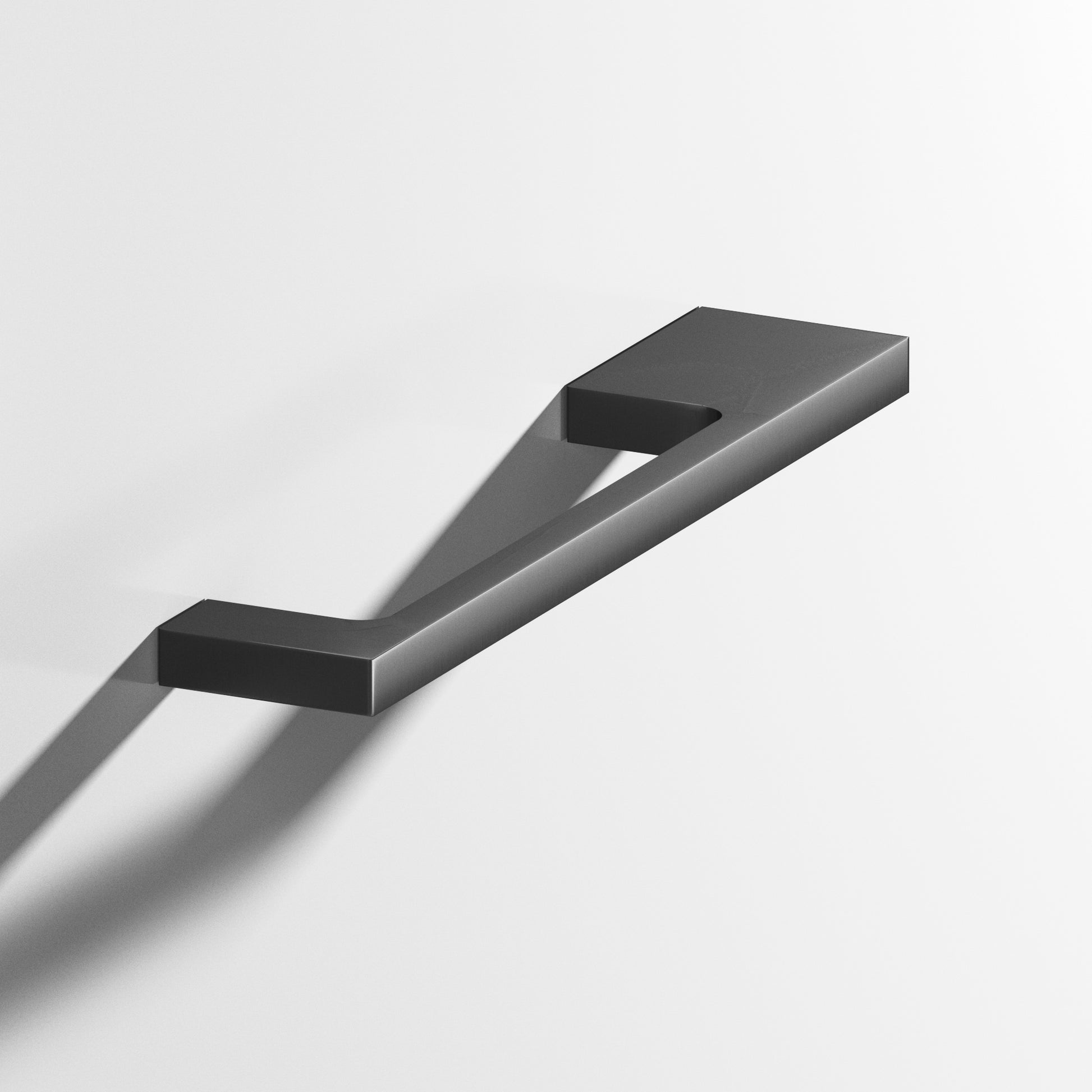 Colonial Bronze Series 668 6" Rectangular Cabinet Pull With Unequal-Width Rectangular Legs Graphite / 6"