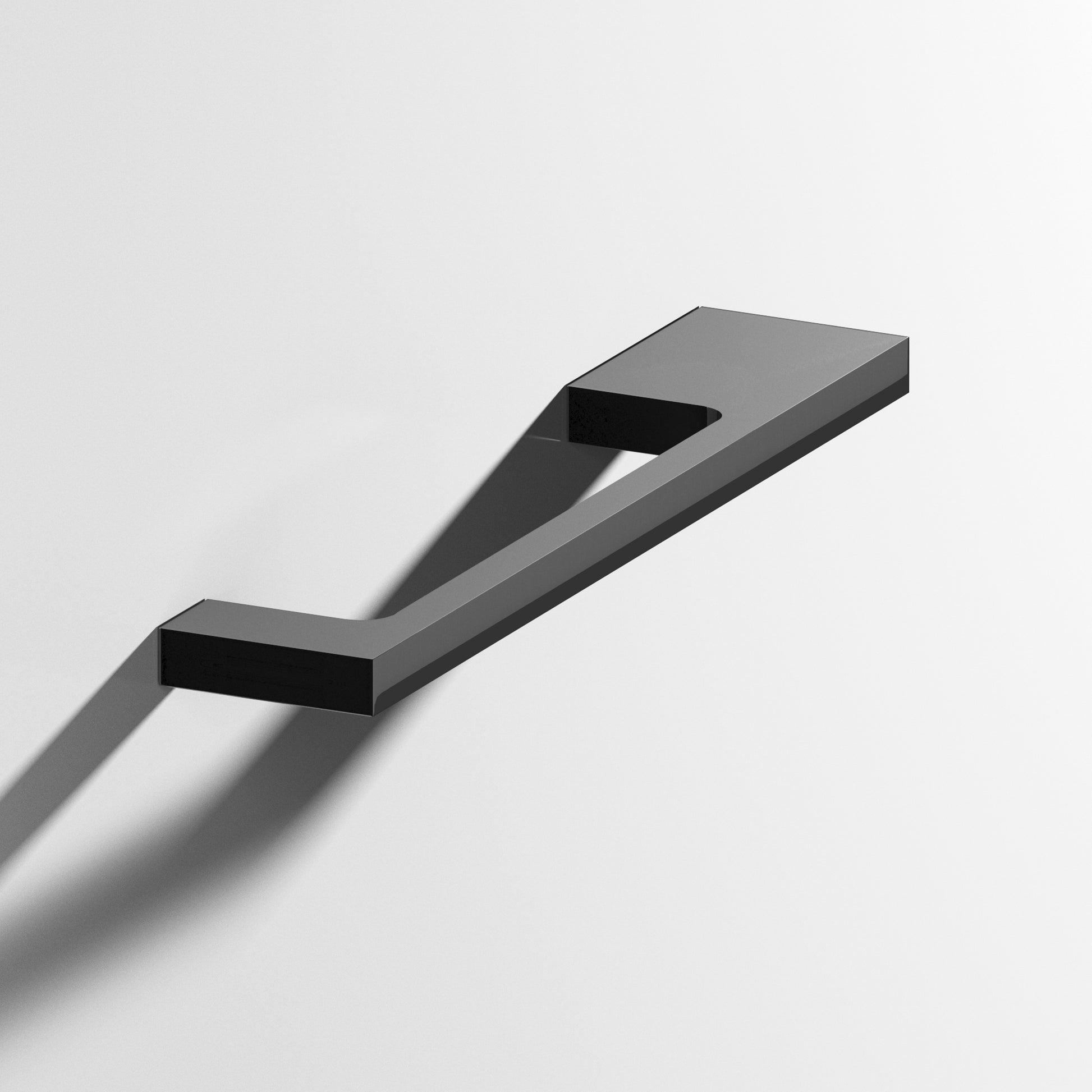 Colonial Bronze Series 668 4" Rectangular Cabinet Pull With Unequal-Width Rectangular Legs Matte Graphite / 4"