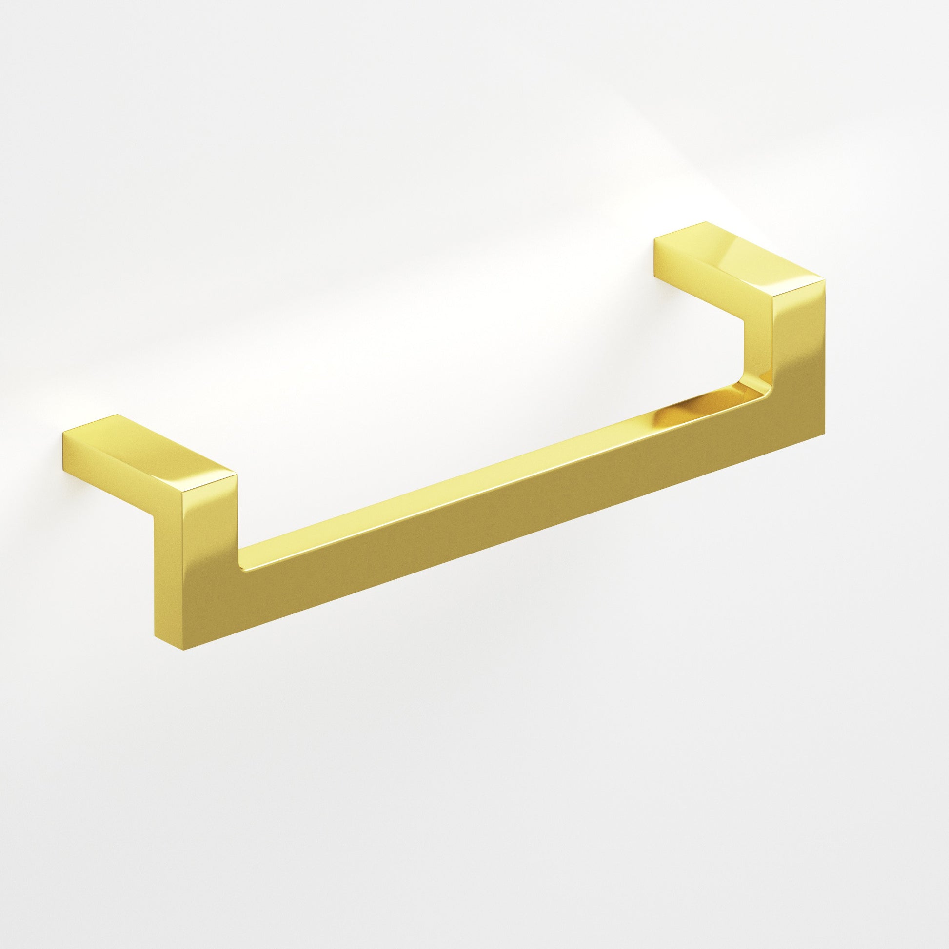 Colonial Bronze Series 669 4" Rectangular L-Shaped Cabinet Pull With Center Cutout French Gold / 4"