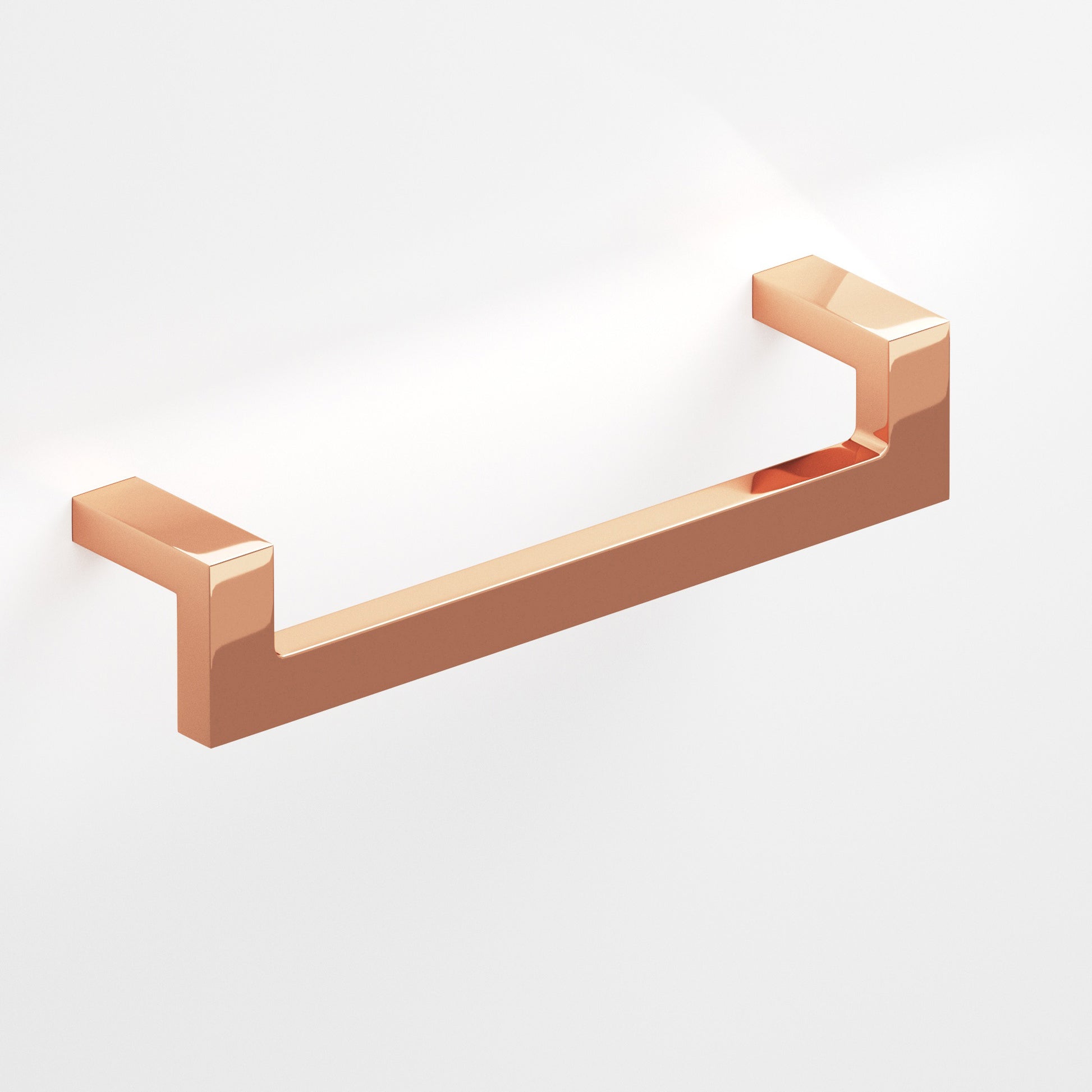 Colonial Bronze Series 669 4" Rectangular L-Shaped Cabinet Pull With Center Cutout Polished Copper / 4"