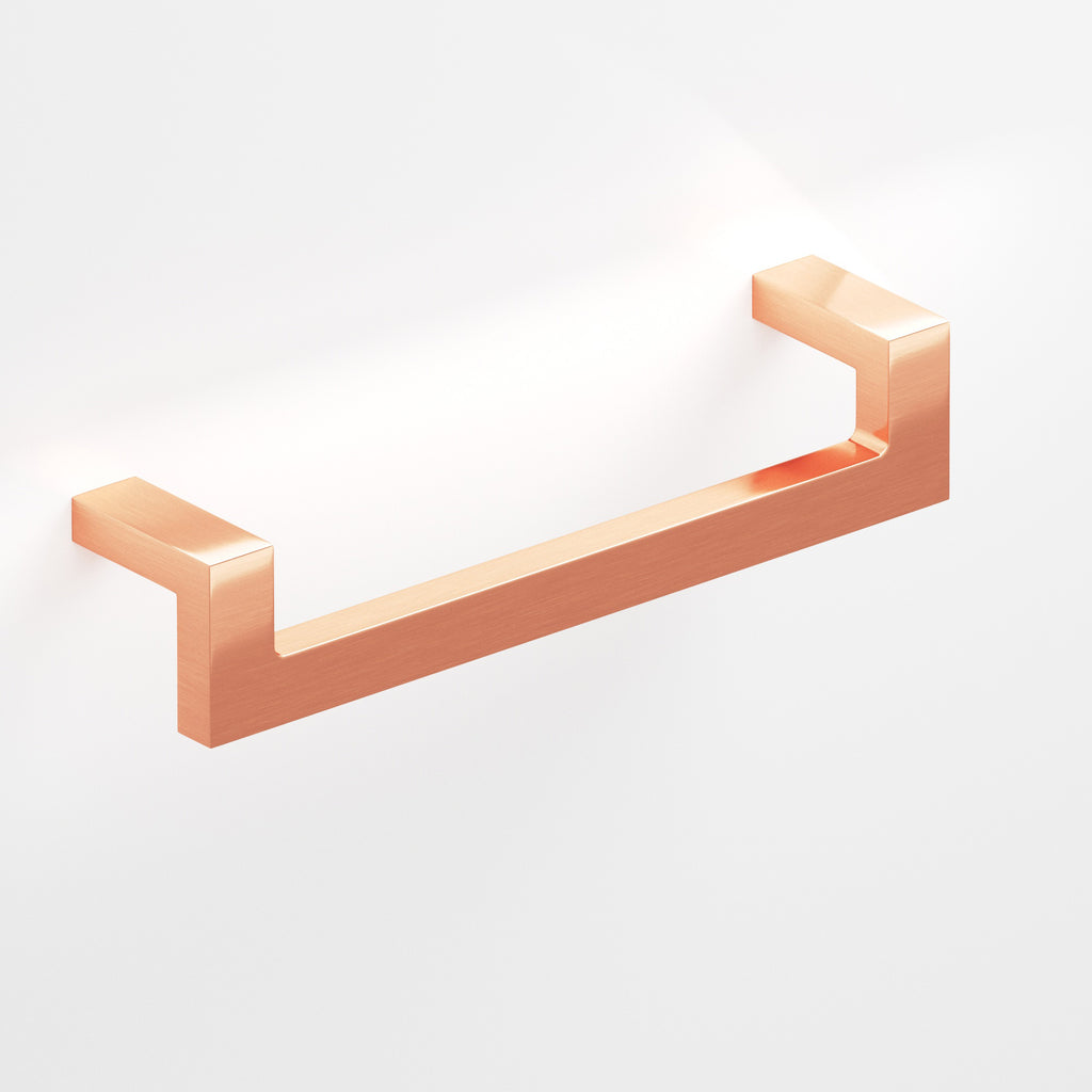 Colonial Bronze Series 669 6" Rectangular L-Shaped Cabinet Pull With Center Cutout Satin Copper / 6"