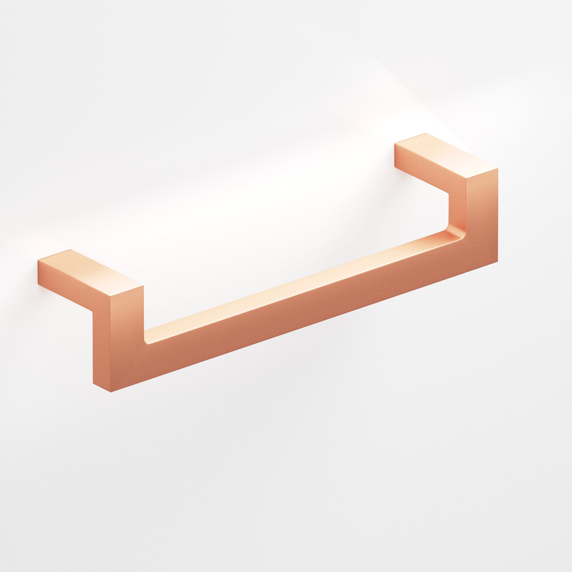 Colonial Bronze Series 669 4" Rectangular L-Shaped Cabinet Pull With Center Cutout Matte Satin Copper / 4"