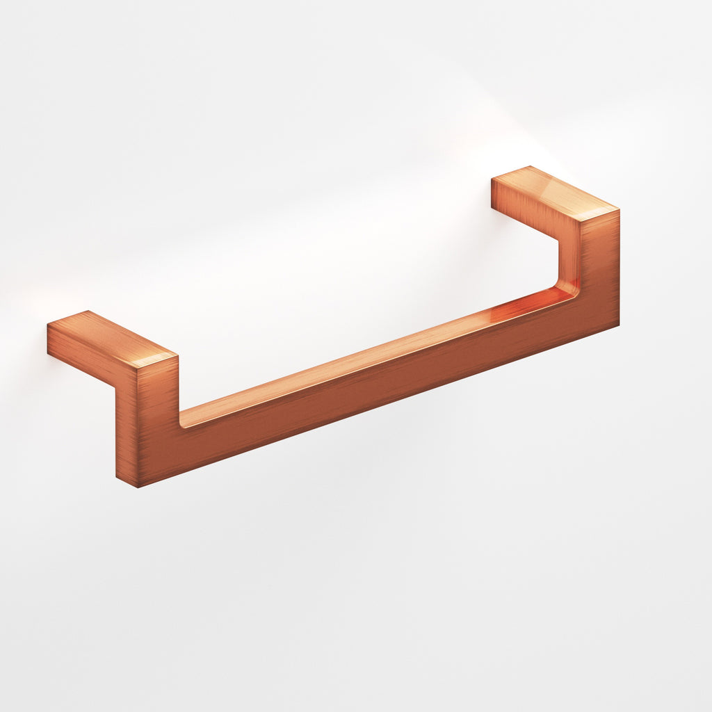 Colonial Bronze Series 669 6" Rectangular L-Shaped Cabinet Pull With Center Cutout Antique Copper / 6"