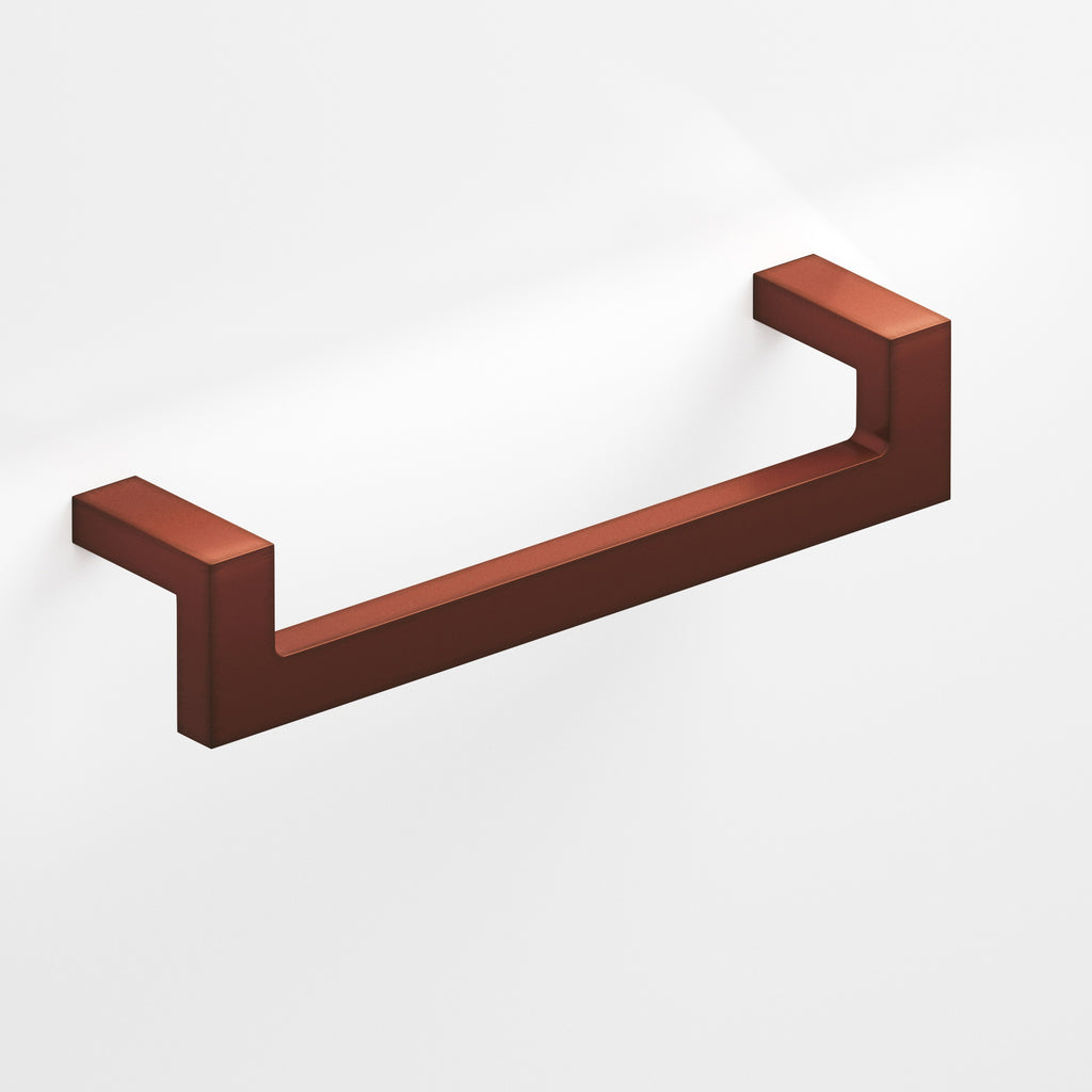 Colonial Bronze Series 669 6" Rectangular L-Shaped Cabinet Pull With Center Cutout Matte Antique Copper / 6"