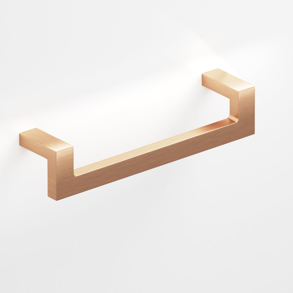 Colonial Bronze Series 669 6" Rectangular L-Shaped Cabinet Pull With Center Cutout Satin Bronze / 6"